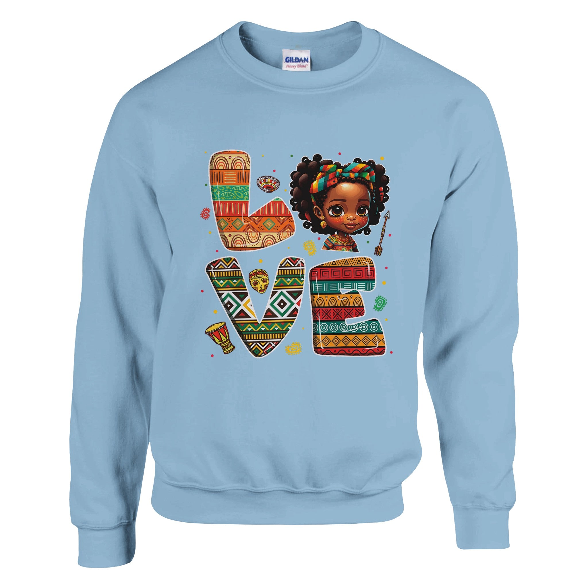"Love" Afro Girl Vibes Sweatshirt For Men & Women - Prideful Roots