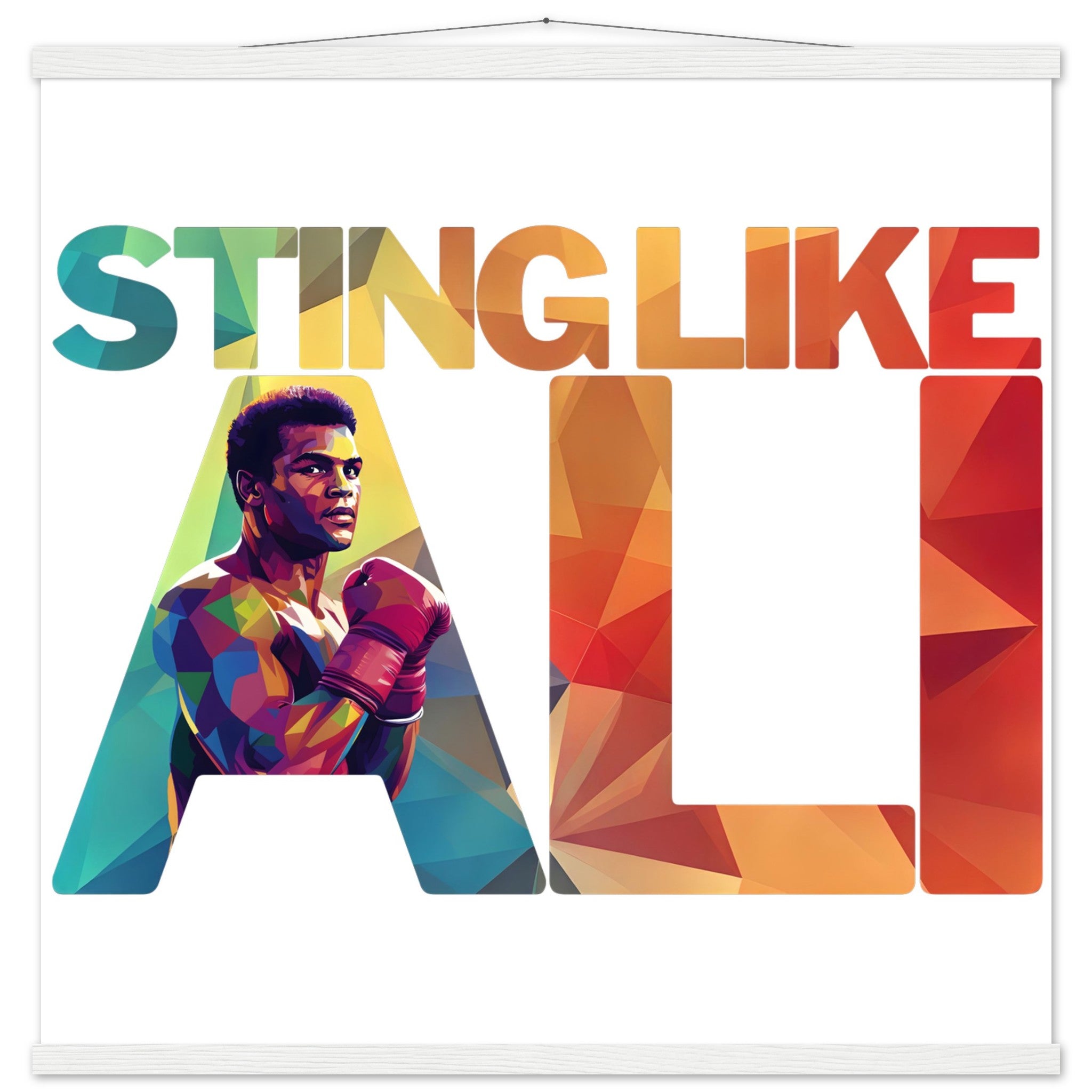 Sting Like Ali | Black History Wall Art – Framed, Unframed, or Magnetic Hanger - Prideful Roots