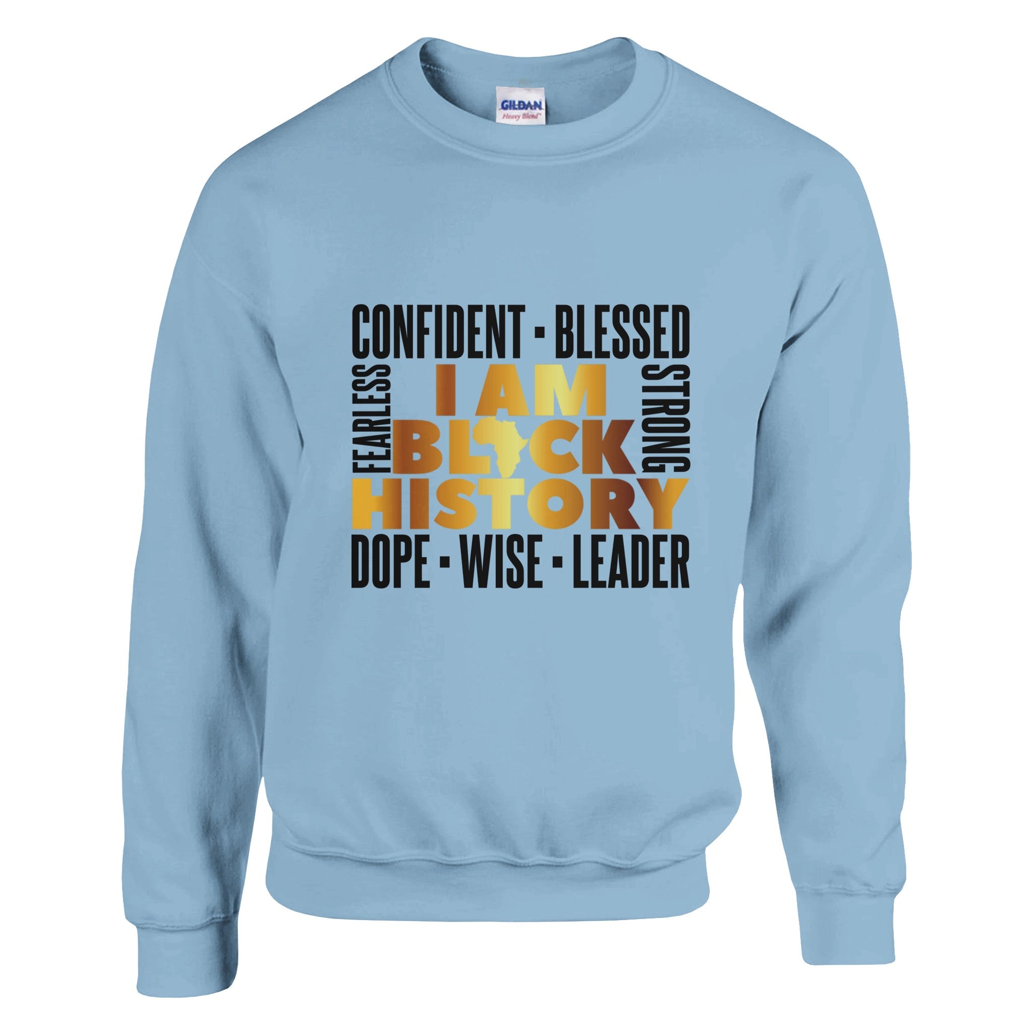 I Am Black History Golden Sweatshirt For Men & Women - Prideful Roots