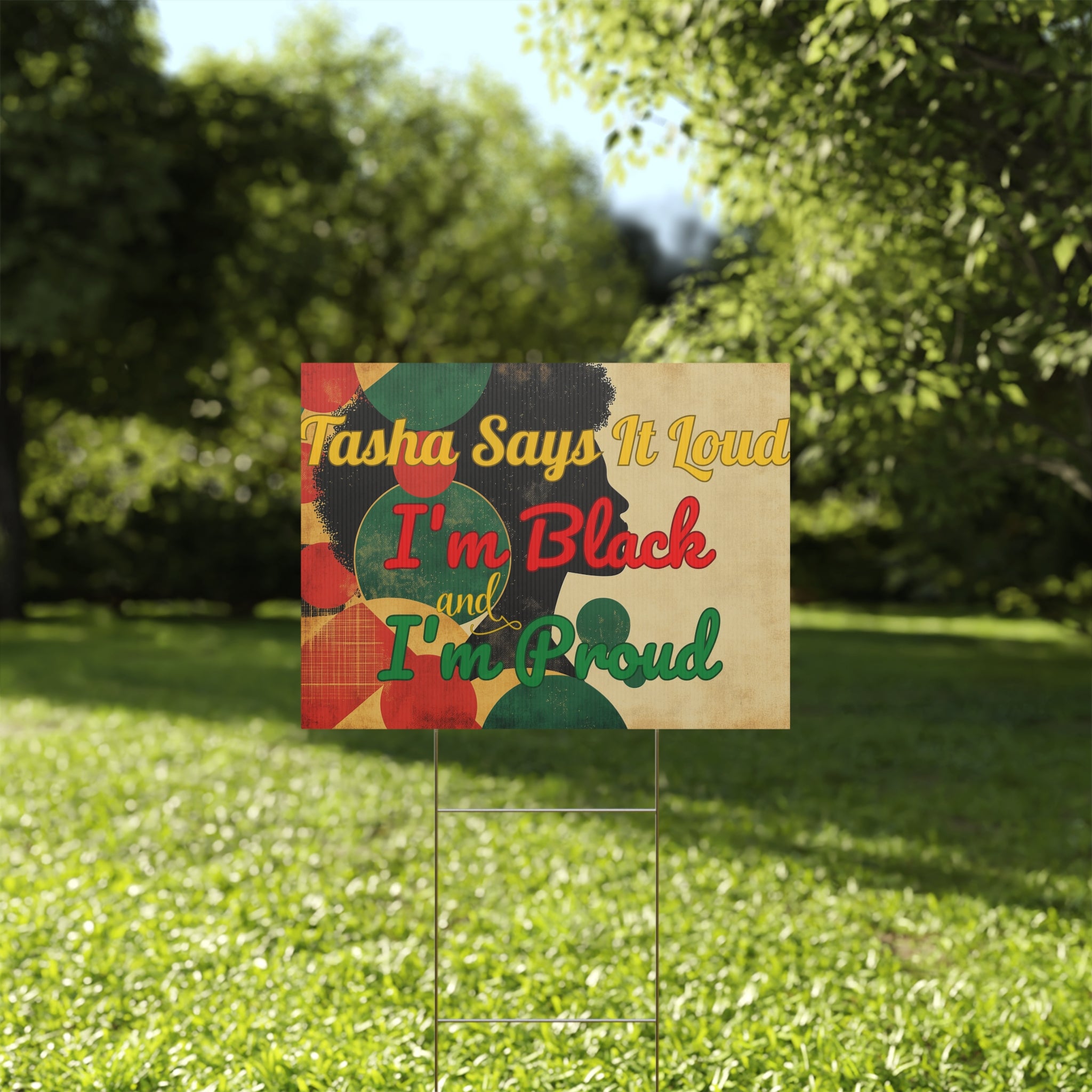 Personalized Black Pride Yard Sign | Custom Name | 24x18" | Made in USA - Prideful Roots