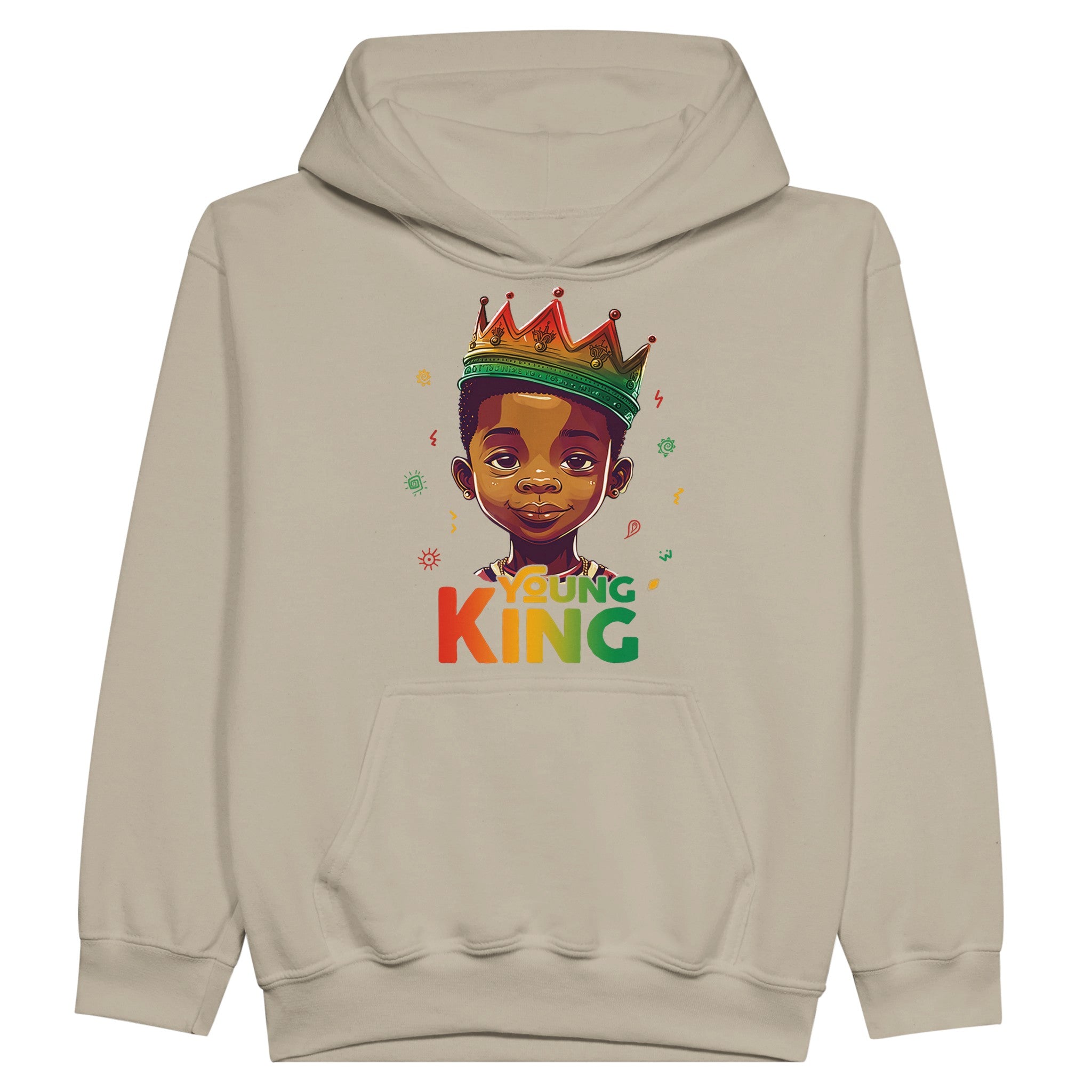 Young Black King Hoodie For Kids - Prideful Roots