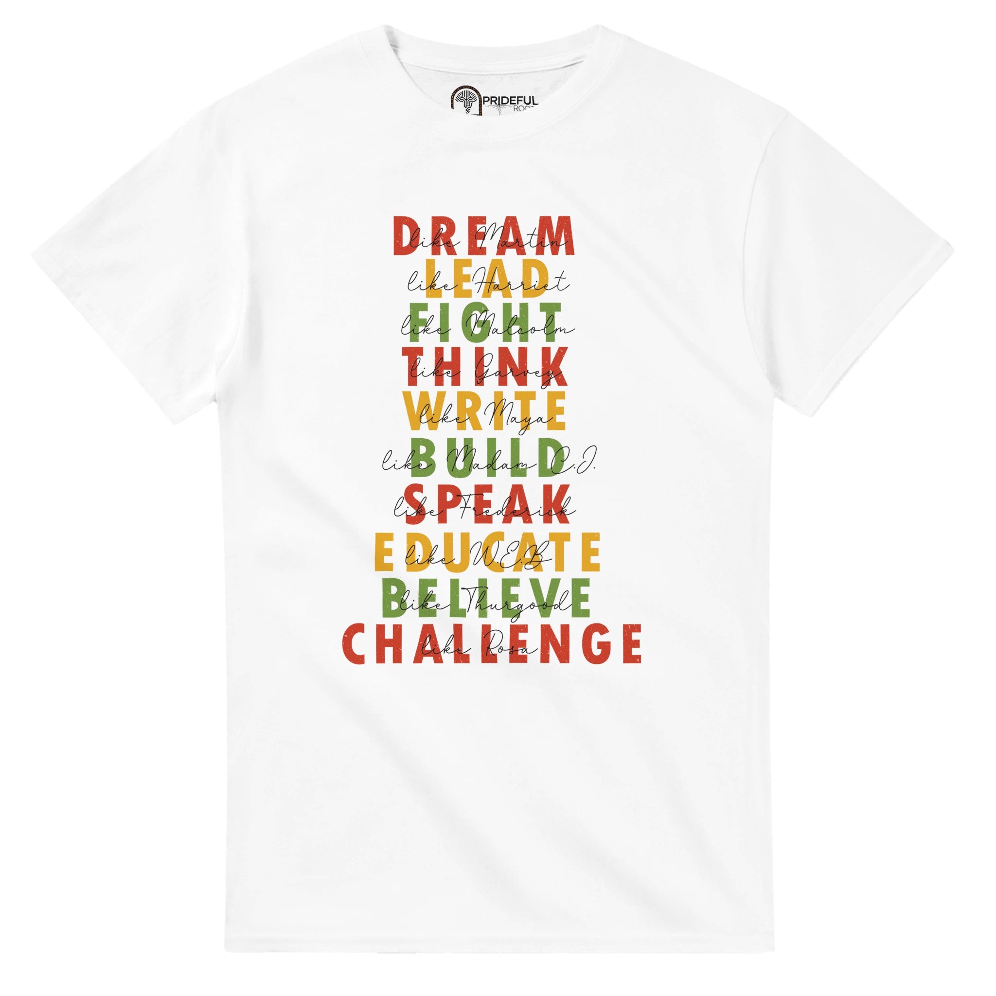 Great African American Leaders Black History Month T-shirt For Men & Women - Prideful Roots