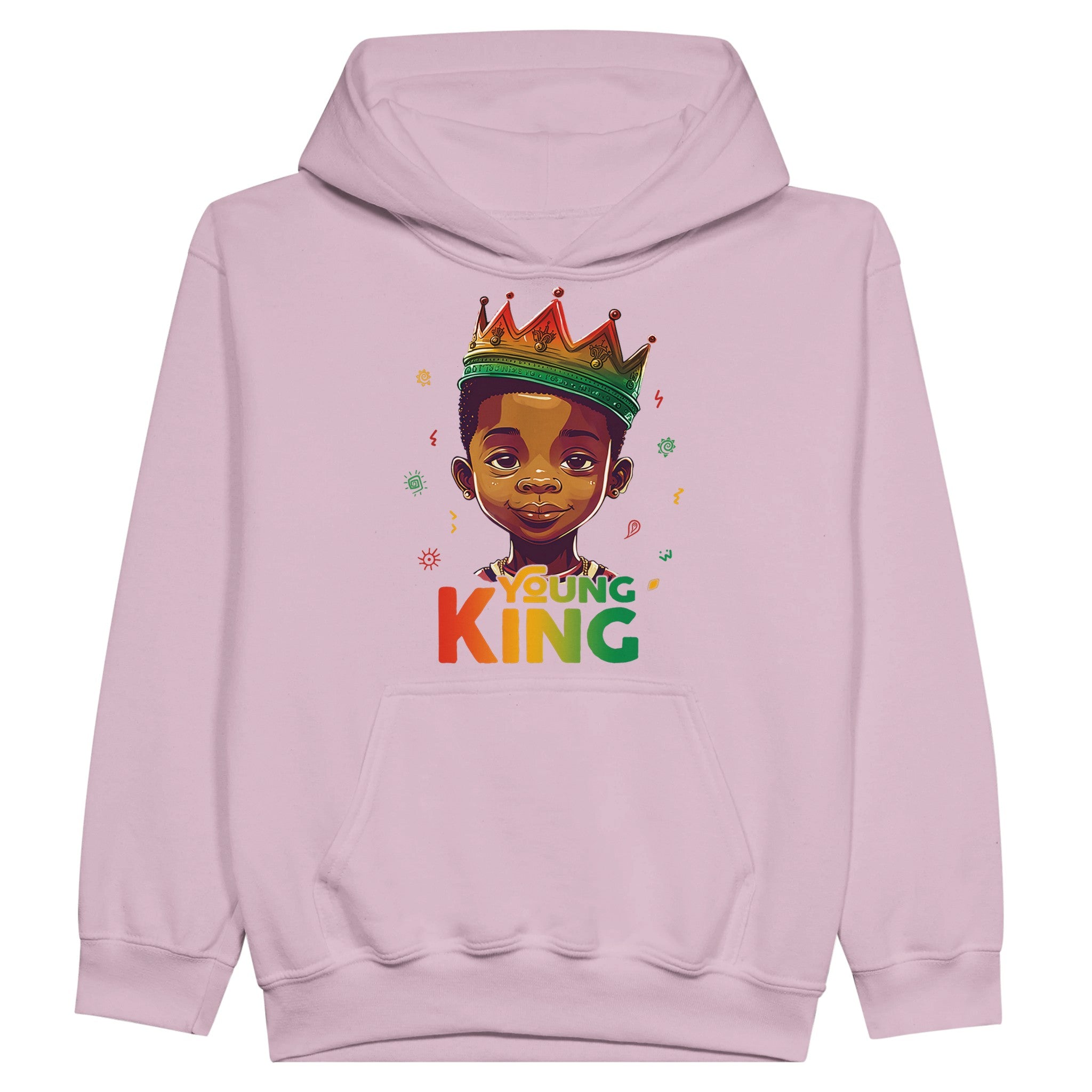 Young Black King Hoodie For Kids - Prideful Roots