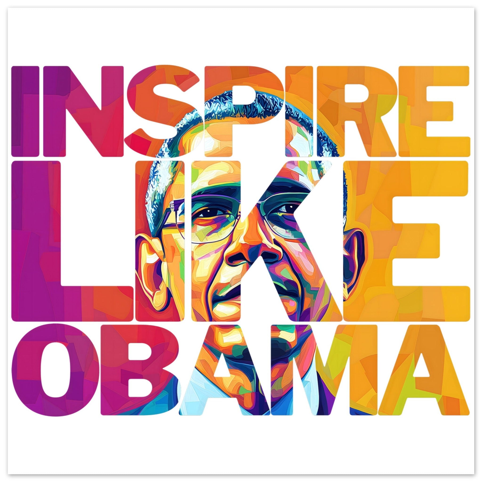 Inspire Like Obama | Black History Wall Art – Framed, Unframed, or Magnetic Hanger - Prideful Roots