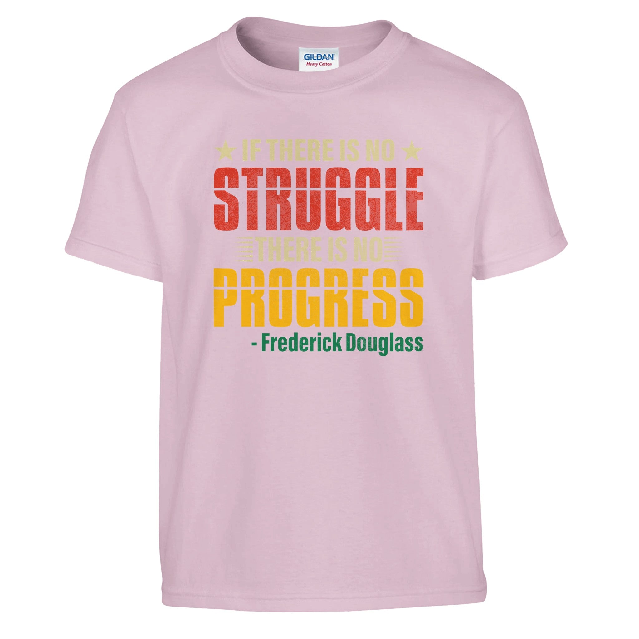 No Struggle No Progress Frederick Douglass T-shirt For Kids - Prideful Roots