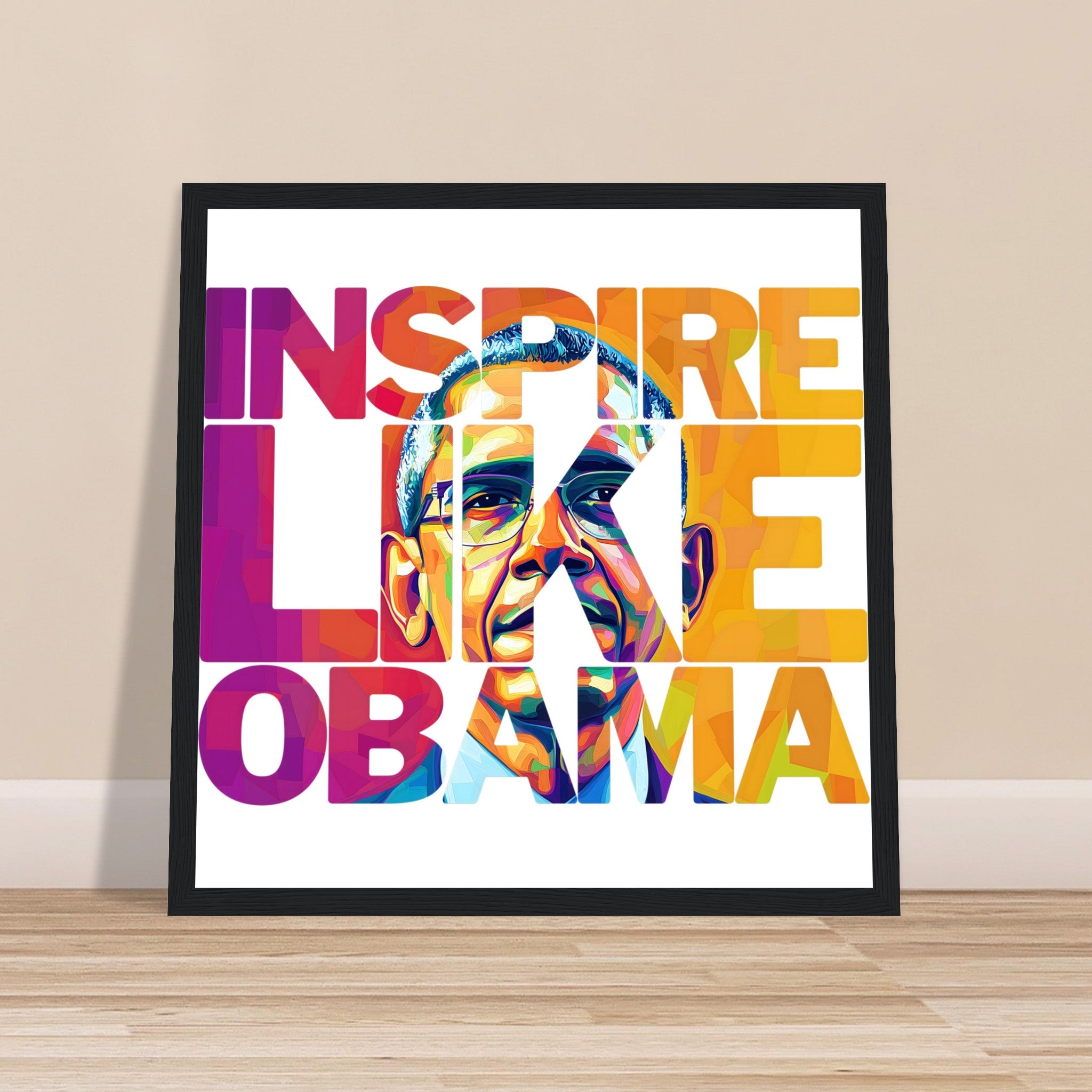 Inspire Like Obama | Black History Wall Art – Framed, Unframed, or Magnetic Hanger - Prideful Roots