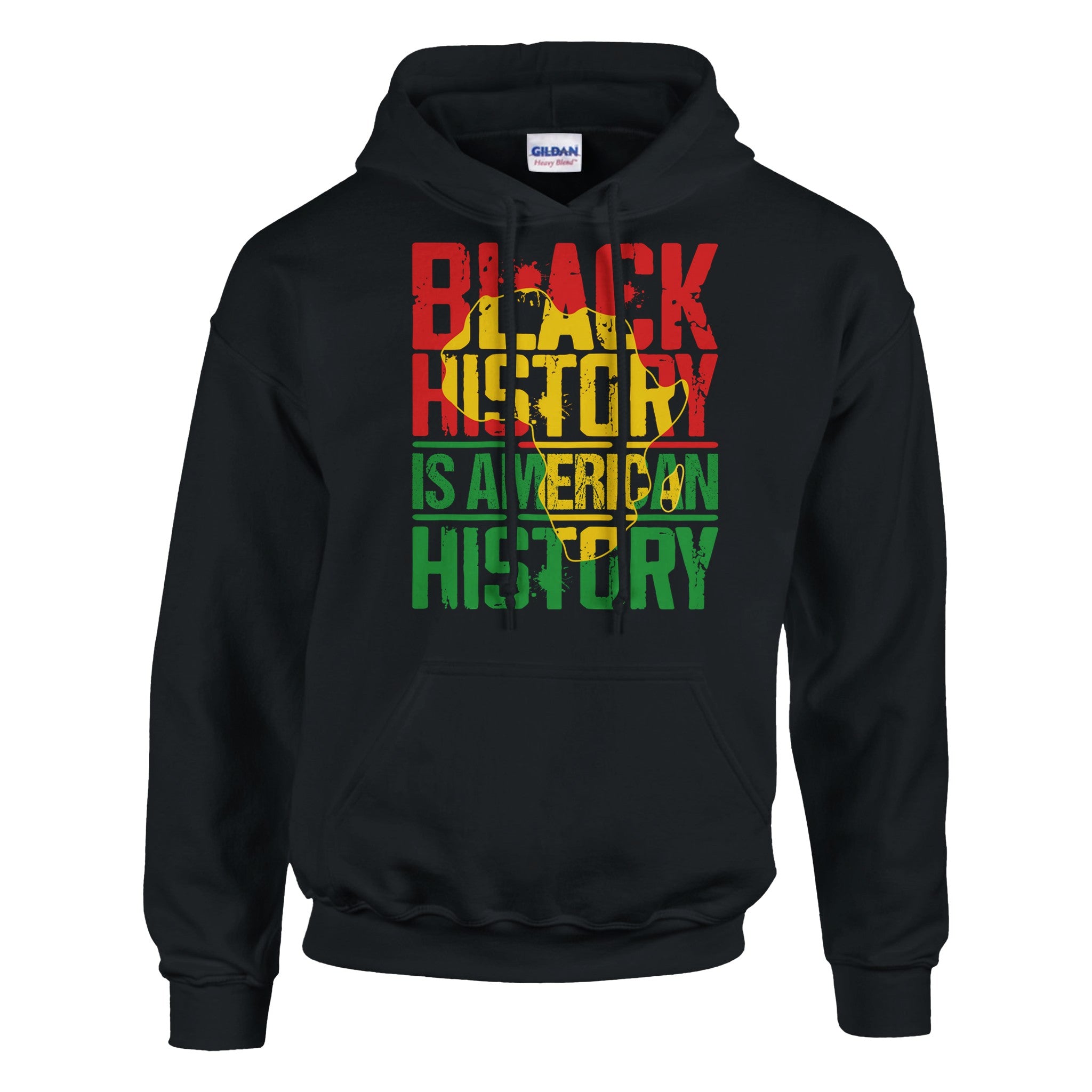 Black History is American History Africa Map Hoodie For Men & Women - Prideful Roots