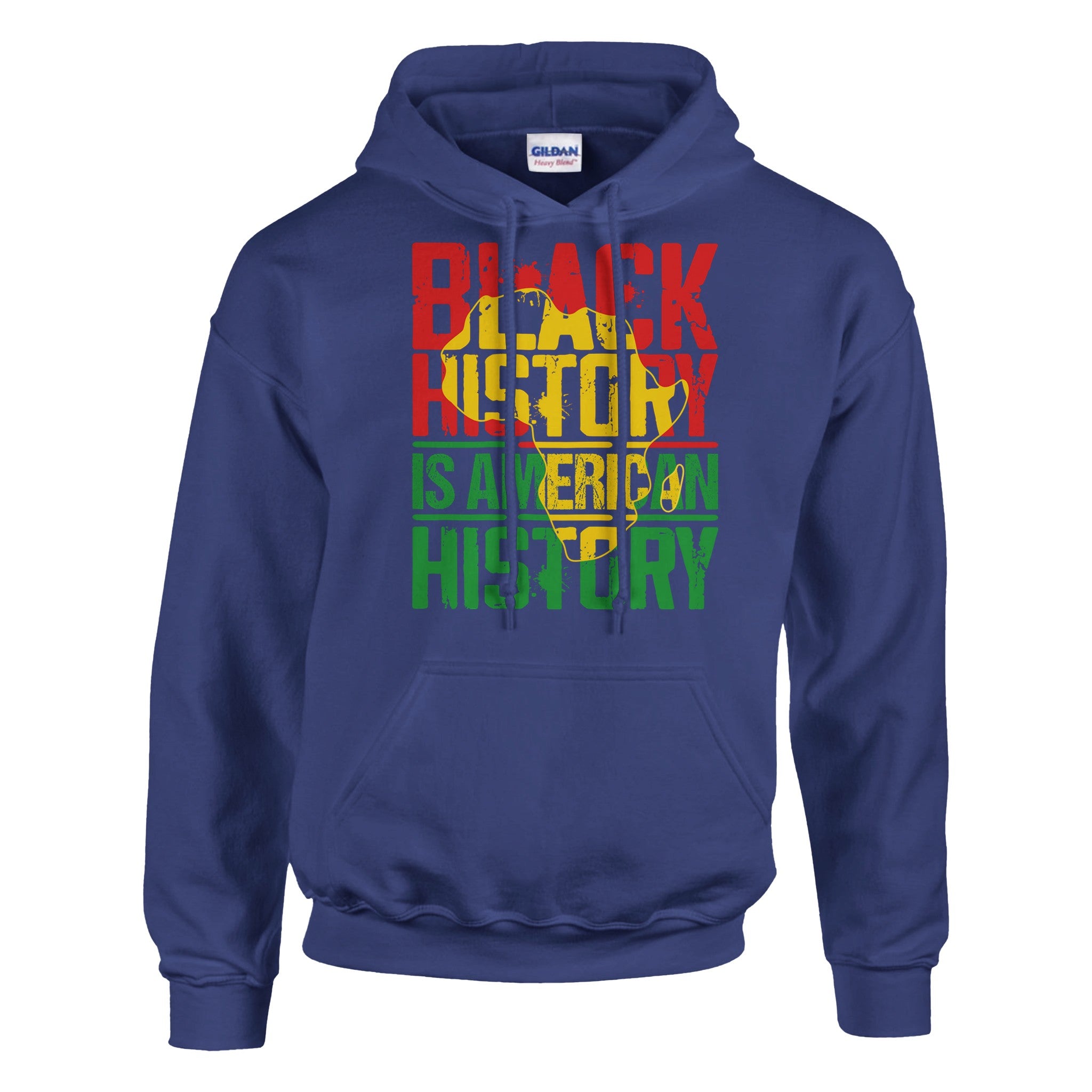 Black History is American History Africa Map Hoodie For Men & Women - Prideful Roots