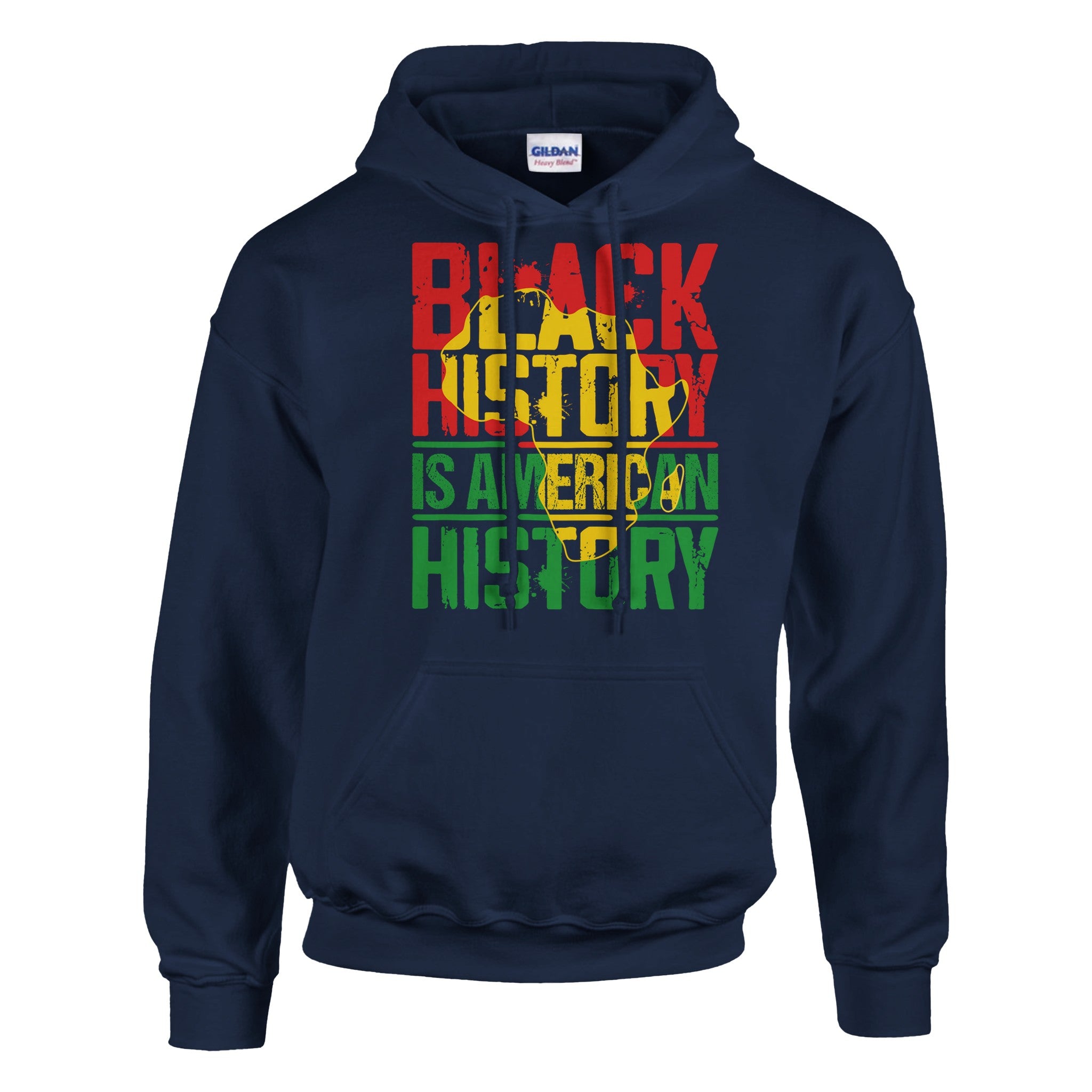 Black History is American History Africa Map Hoodie For Men & Women - Prideful Roots