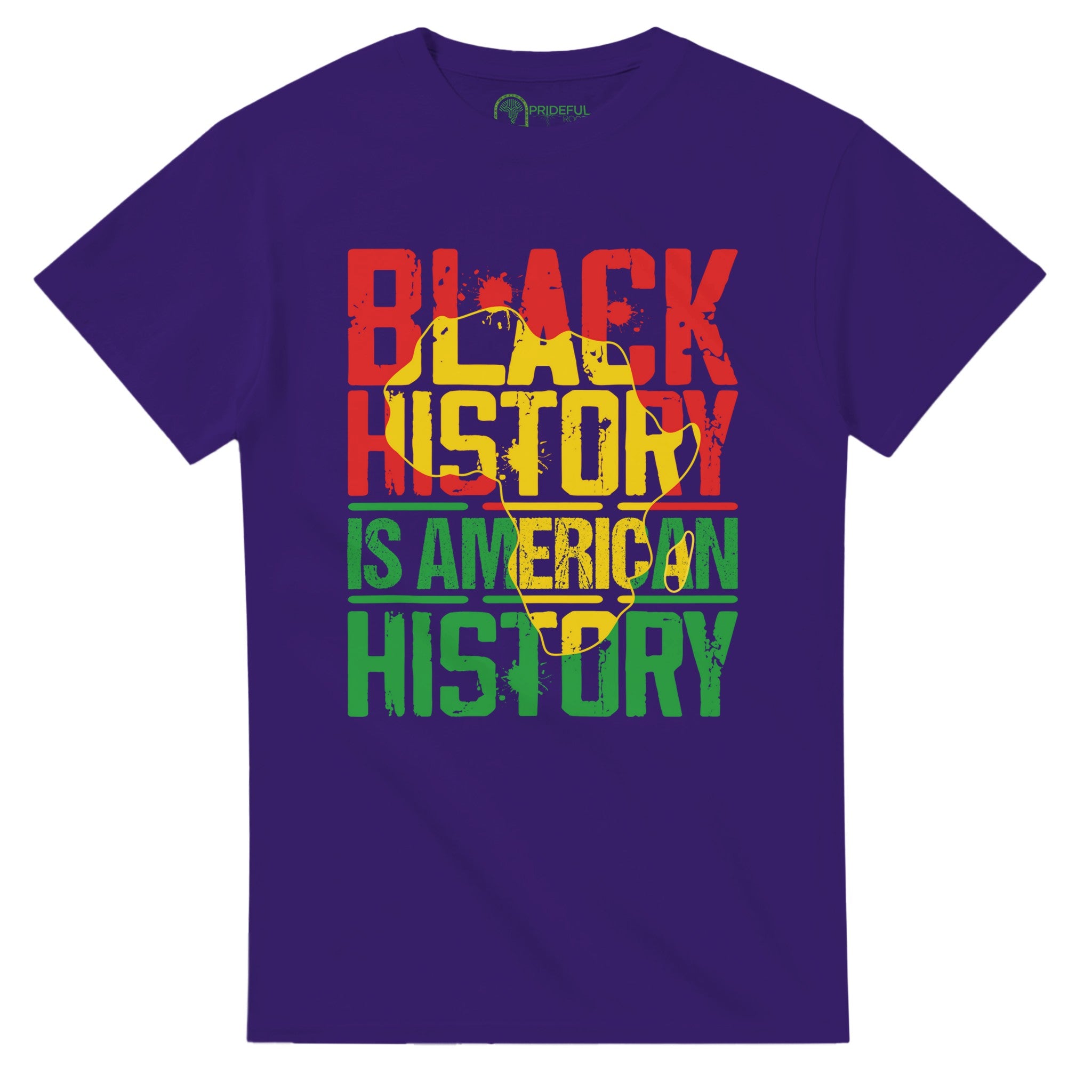Black History is American History Africa Map T-shirt For Men & Women - Prideful Roots