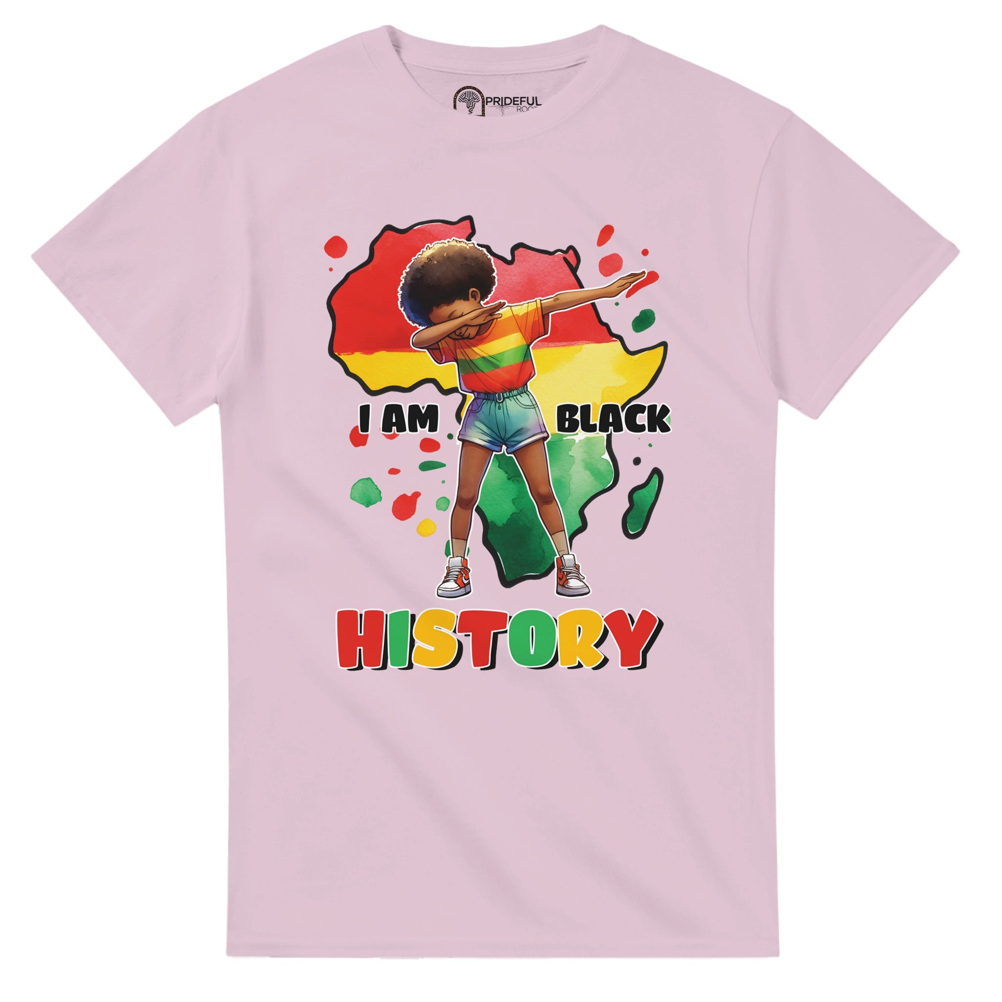 I Am Black History Afro Girl T-shirt For Men & Women - Prideful Roots
