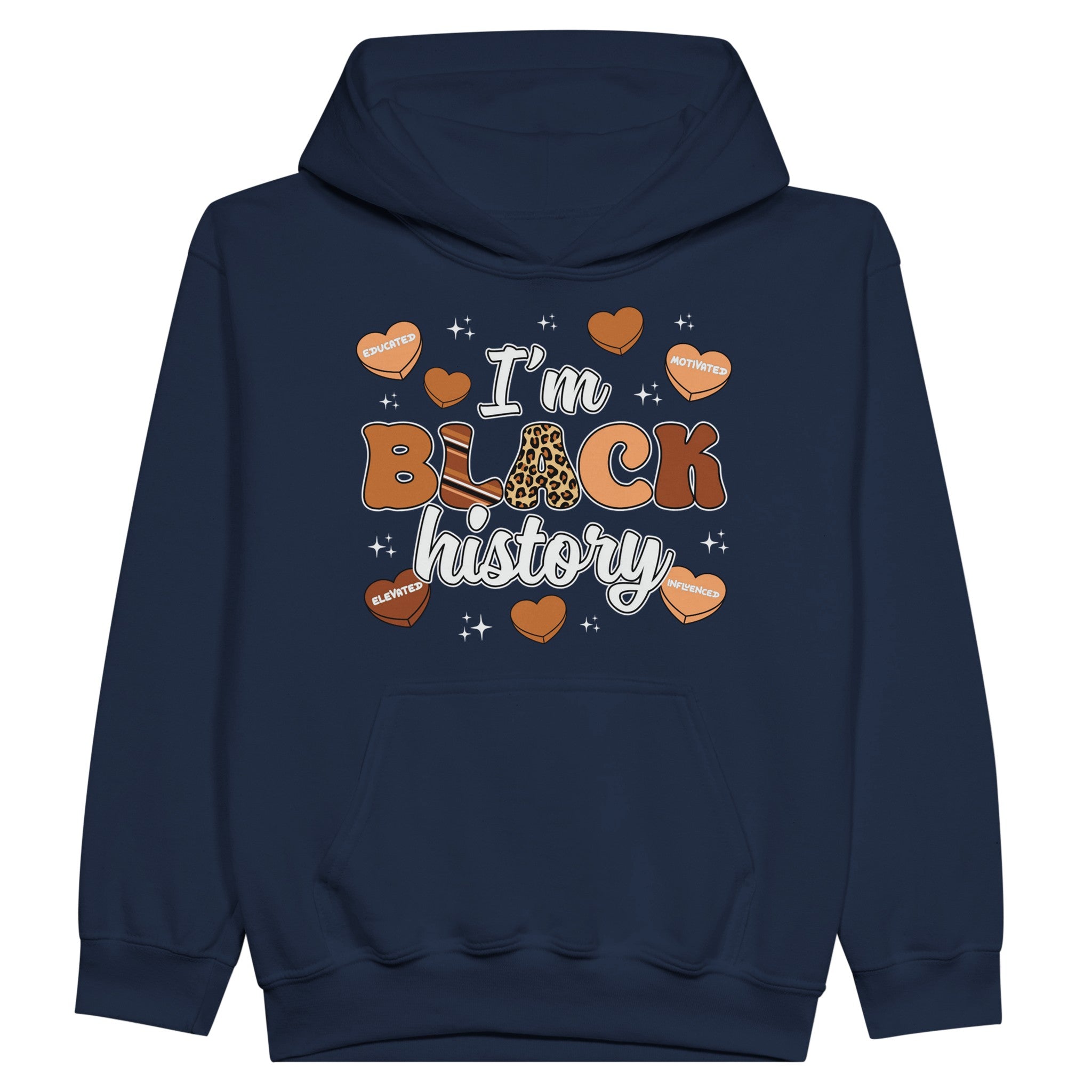 I'm Black History Chocolate Hoodie For Kids - Prideful Roots