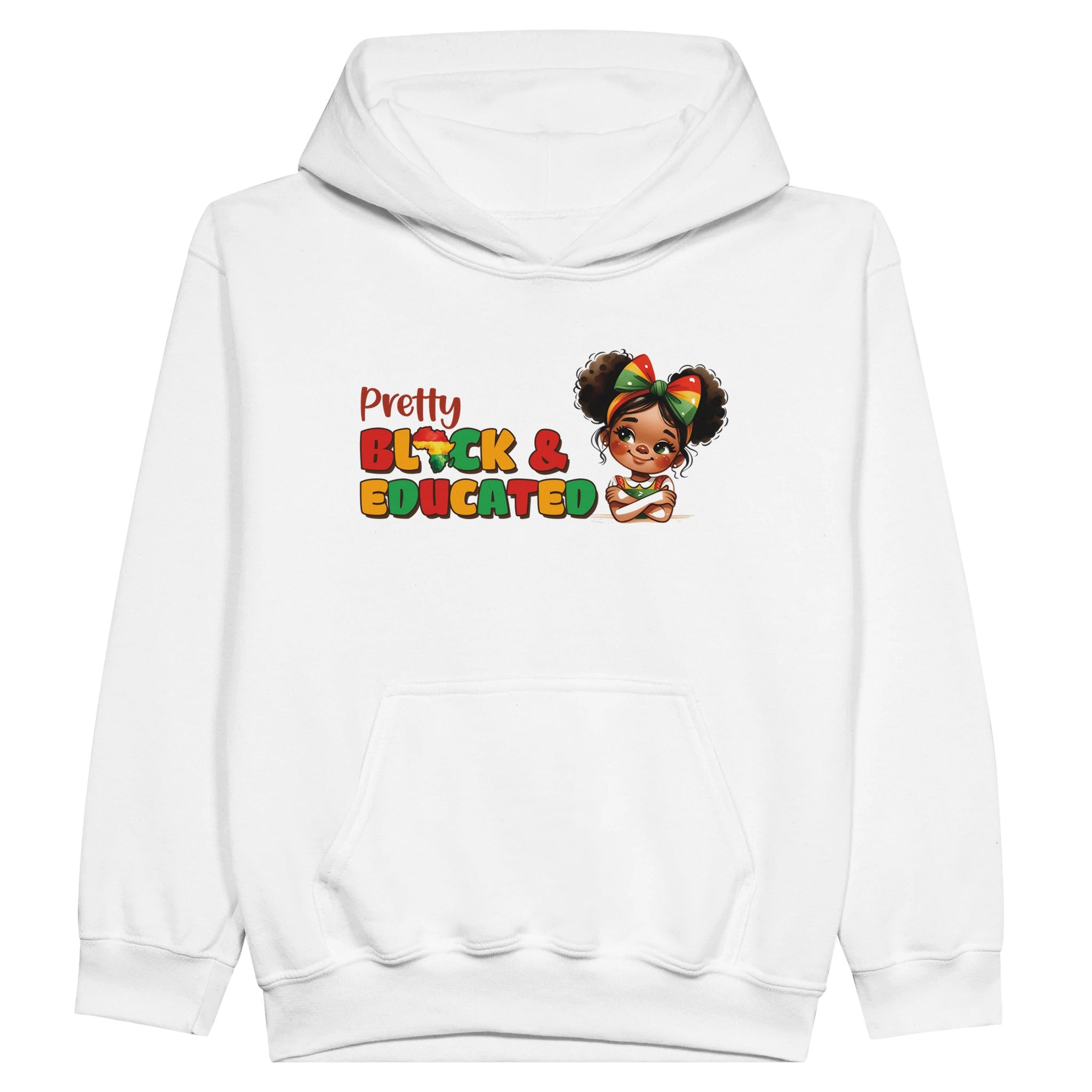 Pretty Black And Educated Hoodie For Kids - Prideful Roots