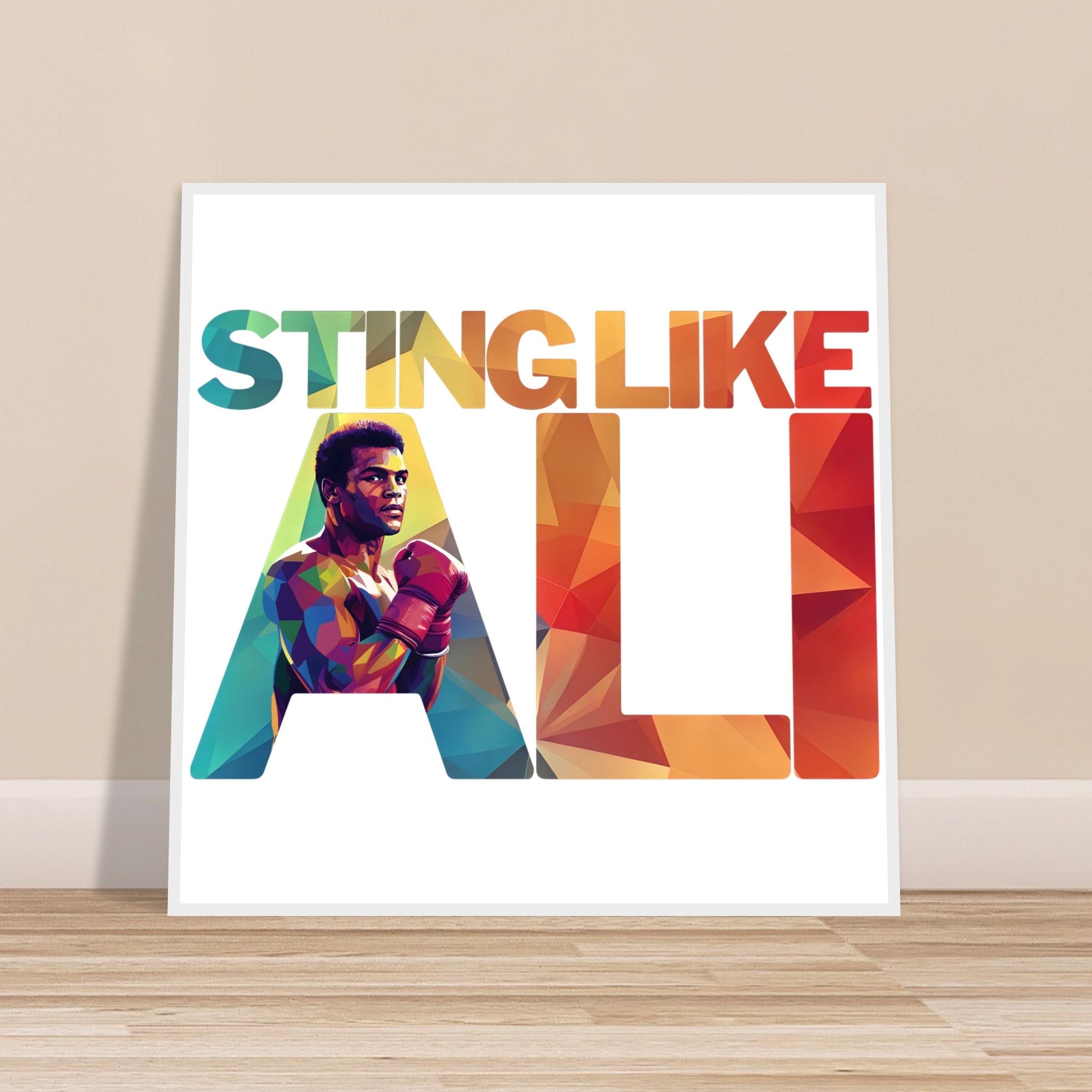 Sting Like Ali | Black History Wall Art – Framed, Unframed, or Magnetic Hanger - Prideful Roots