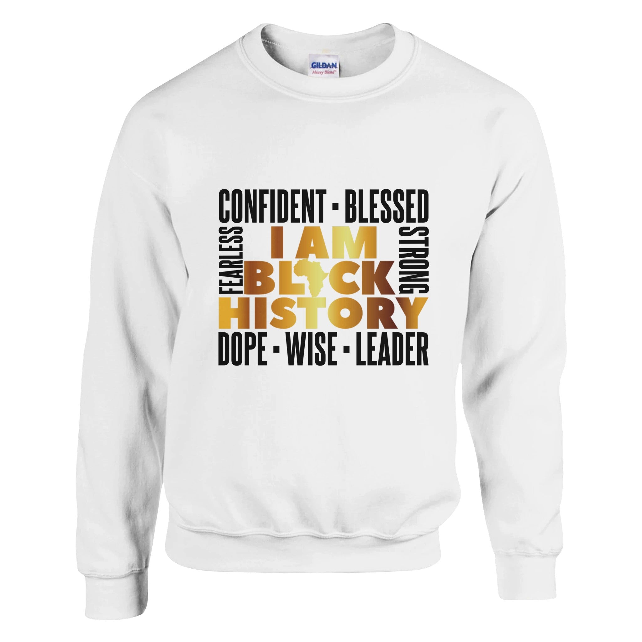 I Am Black History Golden Sweatshirt For Men & Women - Prideful Roots