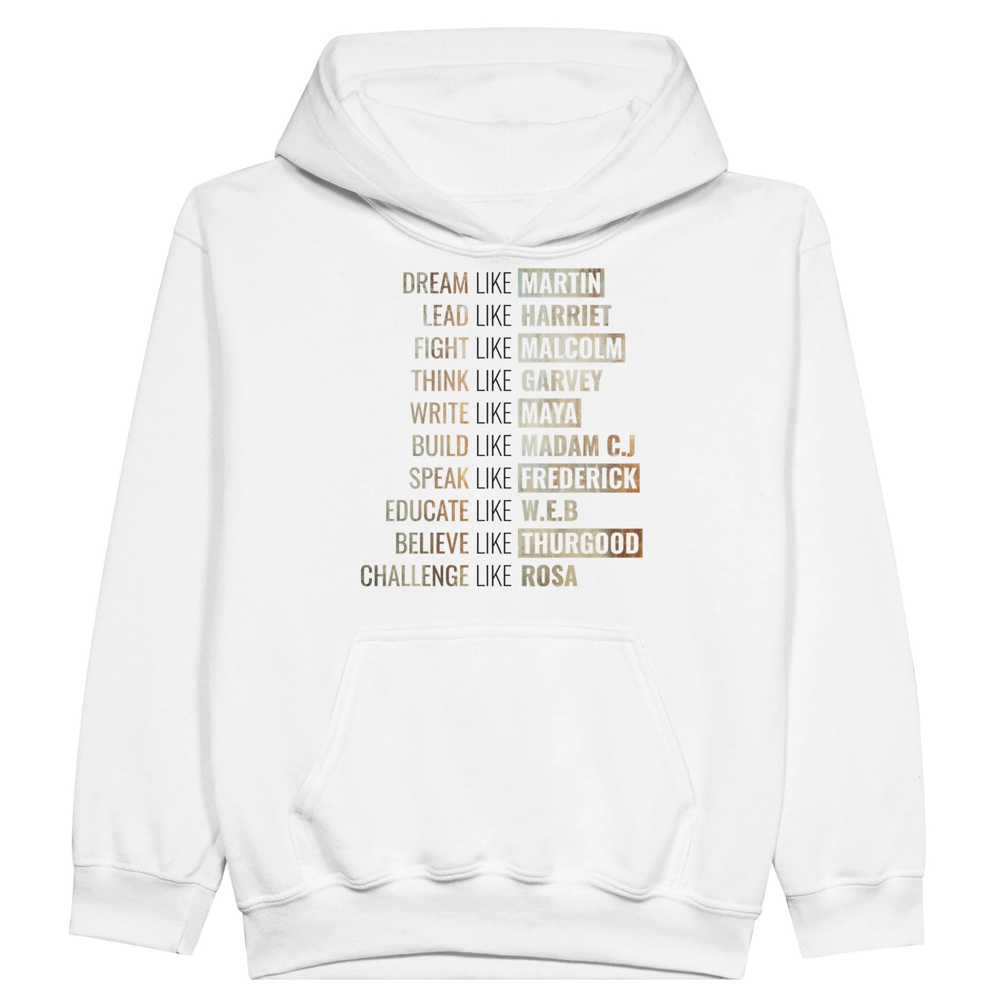 Legacy of Leaders: Dream, Lead, Inspire | Black History Icon Hoodie For Kids - Prideful Roots