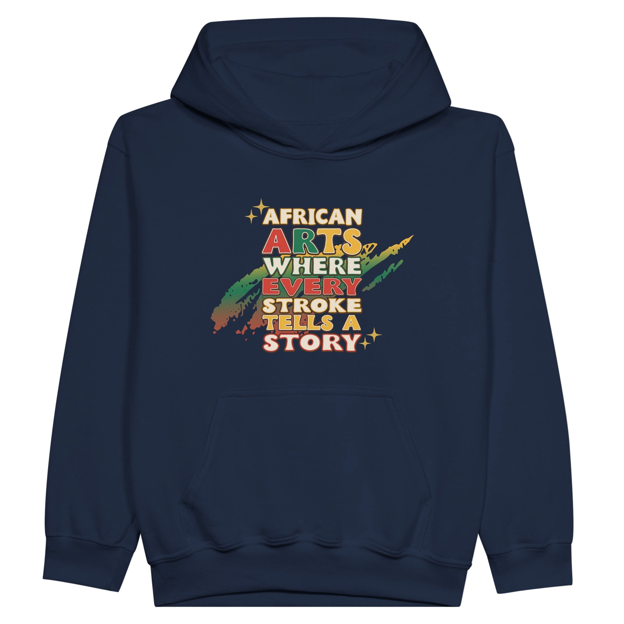 African Arts: Where Every Stroke Tells a Story Hoodie For Kids - Prideful Roots