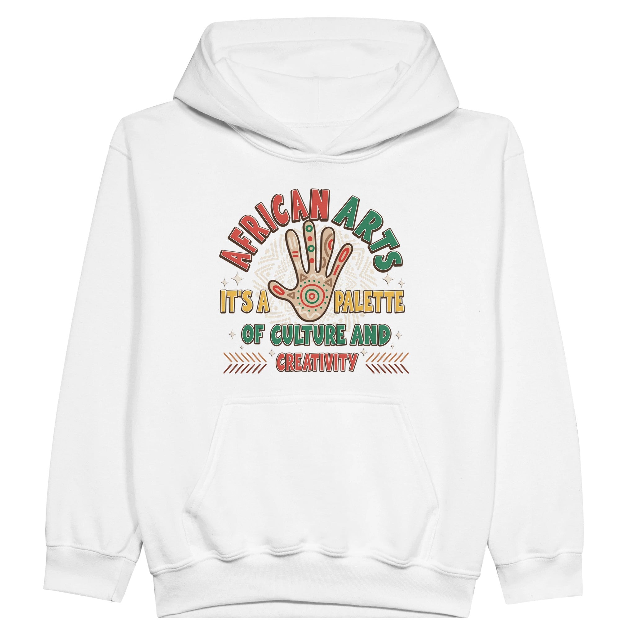 African Arts: Palette of Culture and Creativity Hoodie For Kids - Prideful Roots
