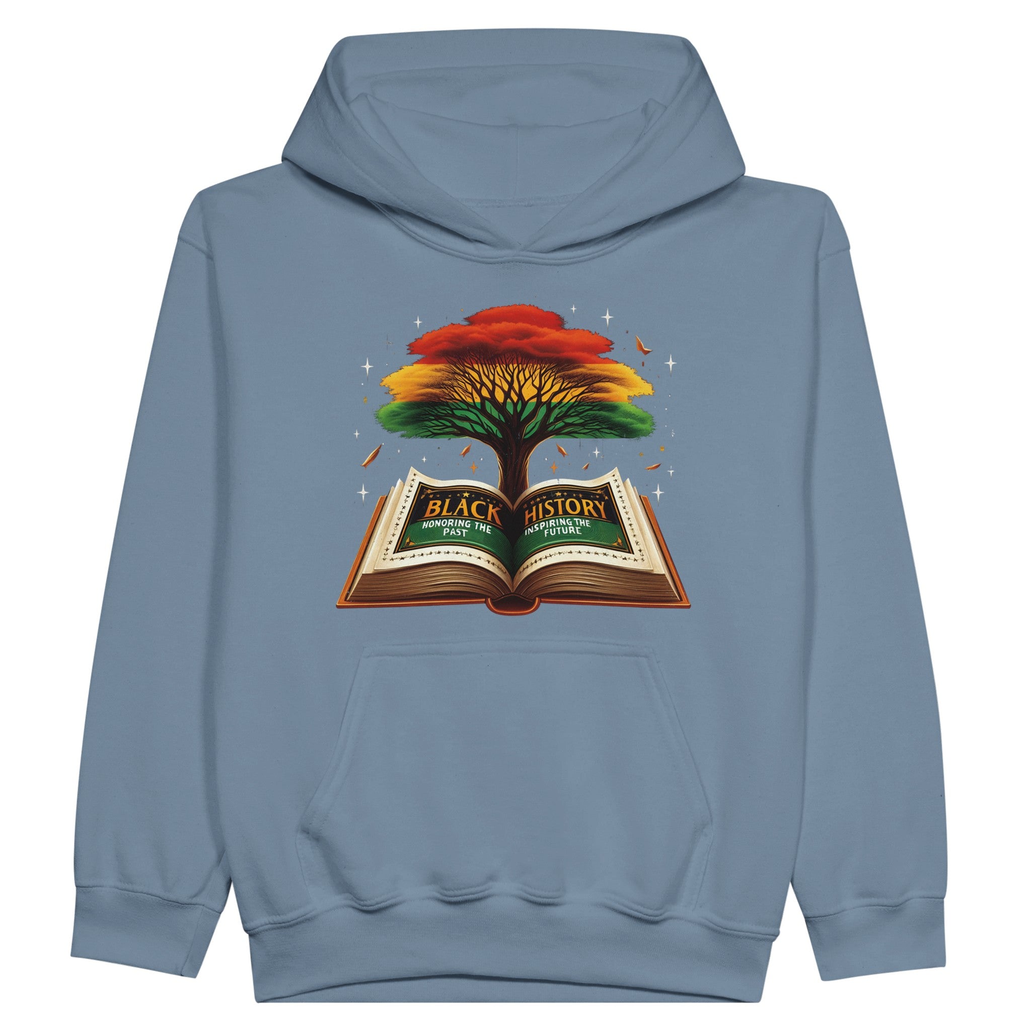 Black History Book & Tree Hoodie For Kids - Prideful Roots