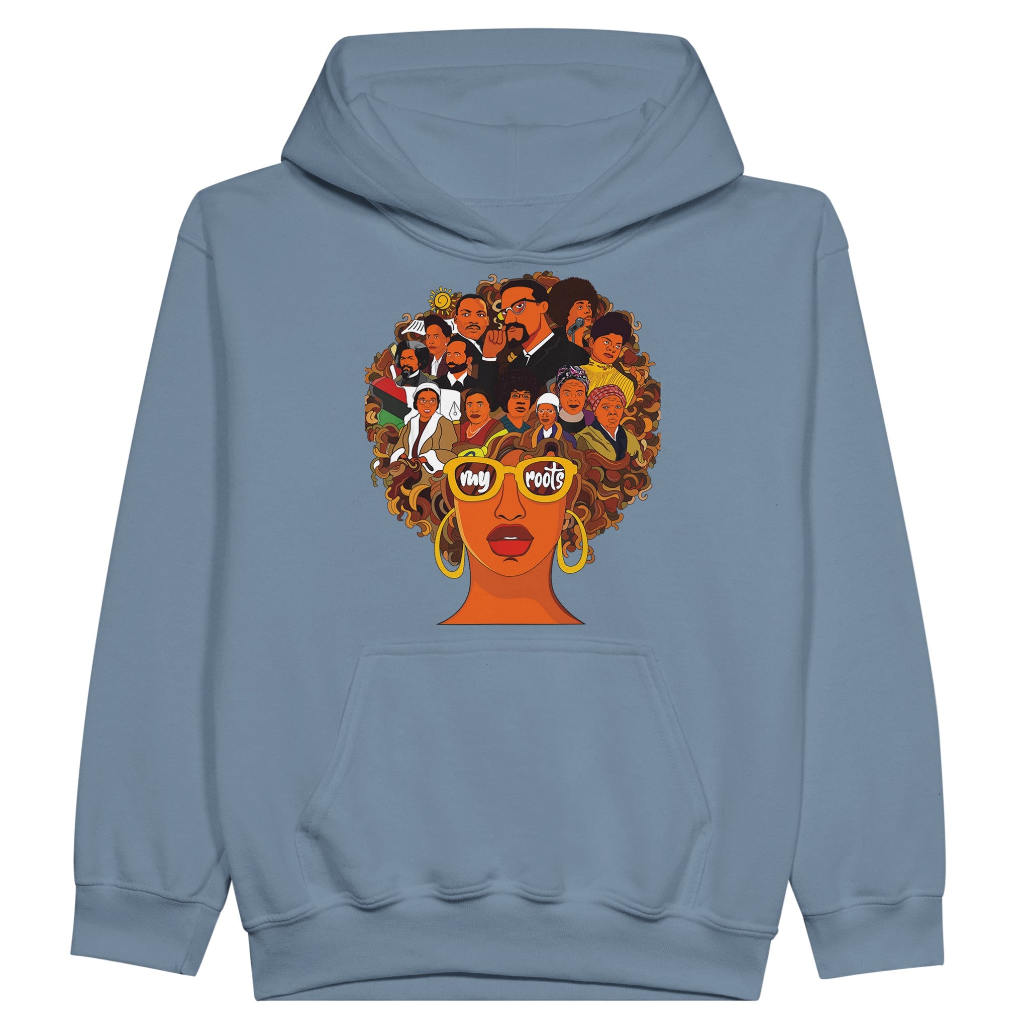 My Roots | Black History Icons Hoodie For Kids - Prideful Roots