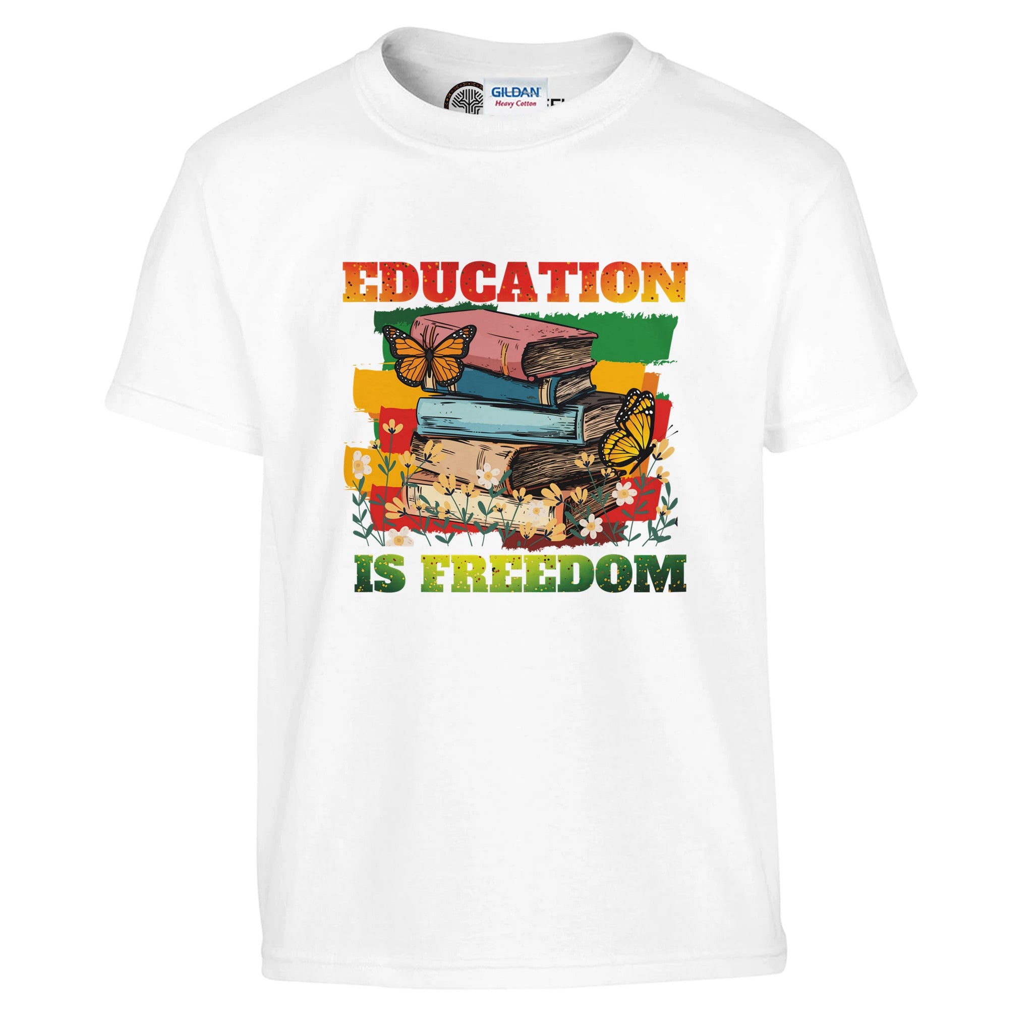 Education is Freedom | Black HistoryT-shirt For Kids - Prideful Roots