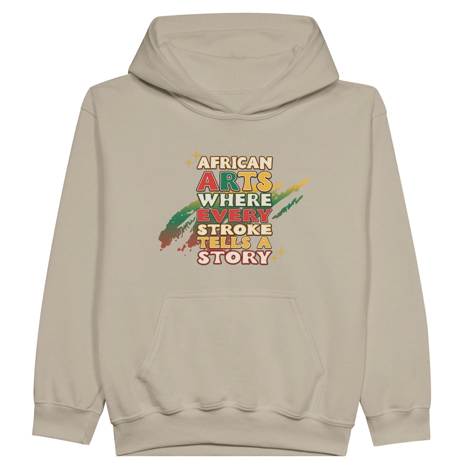 African Arts: Where Every Stroke Tells a Story Hoodie For Kids - Prideful Roots