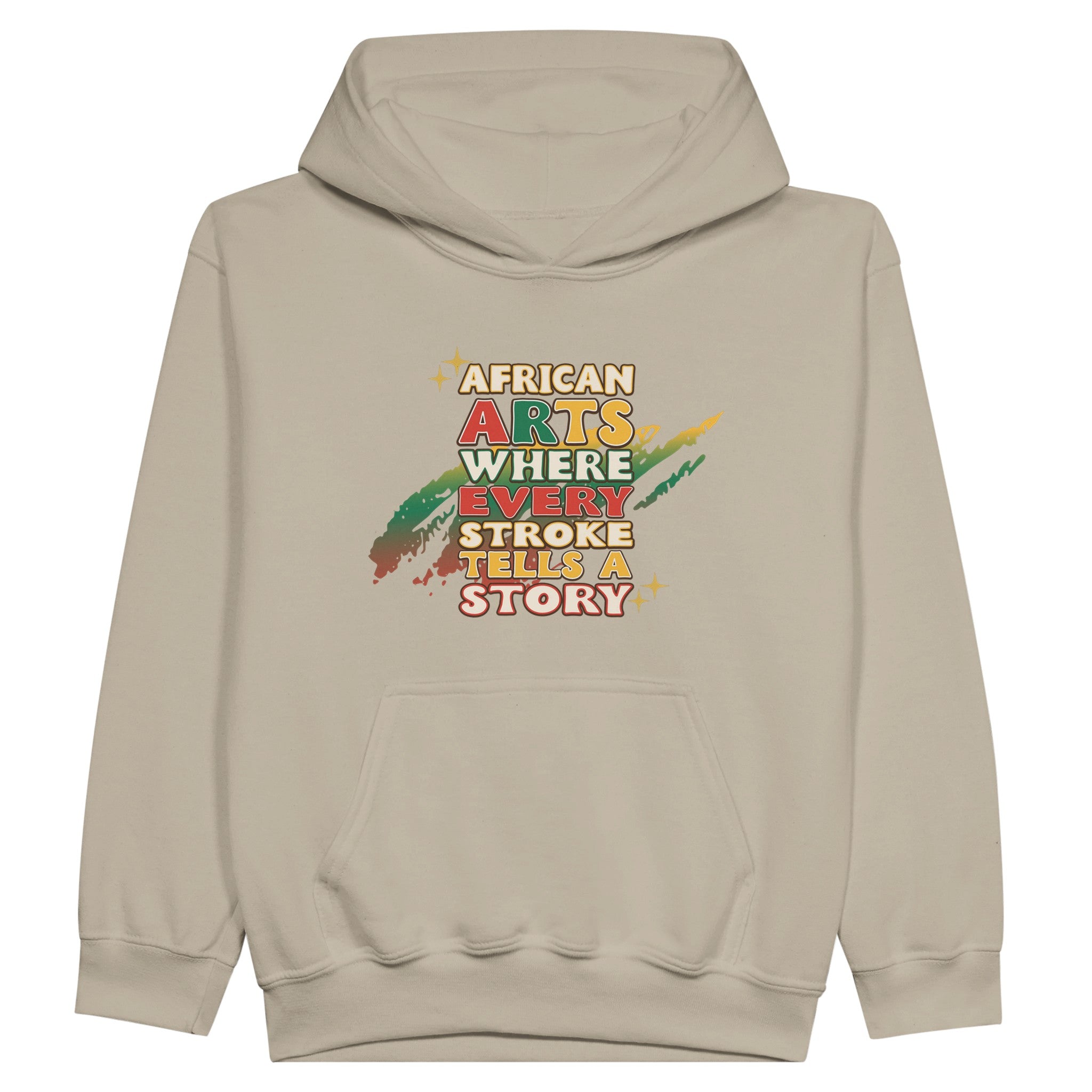 African Arts: Where Every Stroke Tells a Story Hoodie For Kids - Prideful Roots