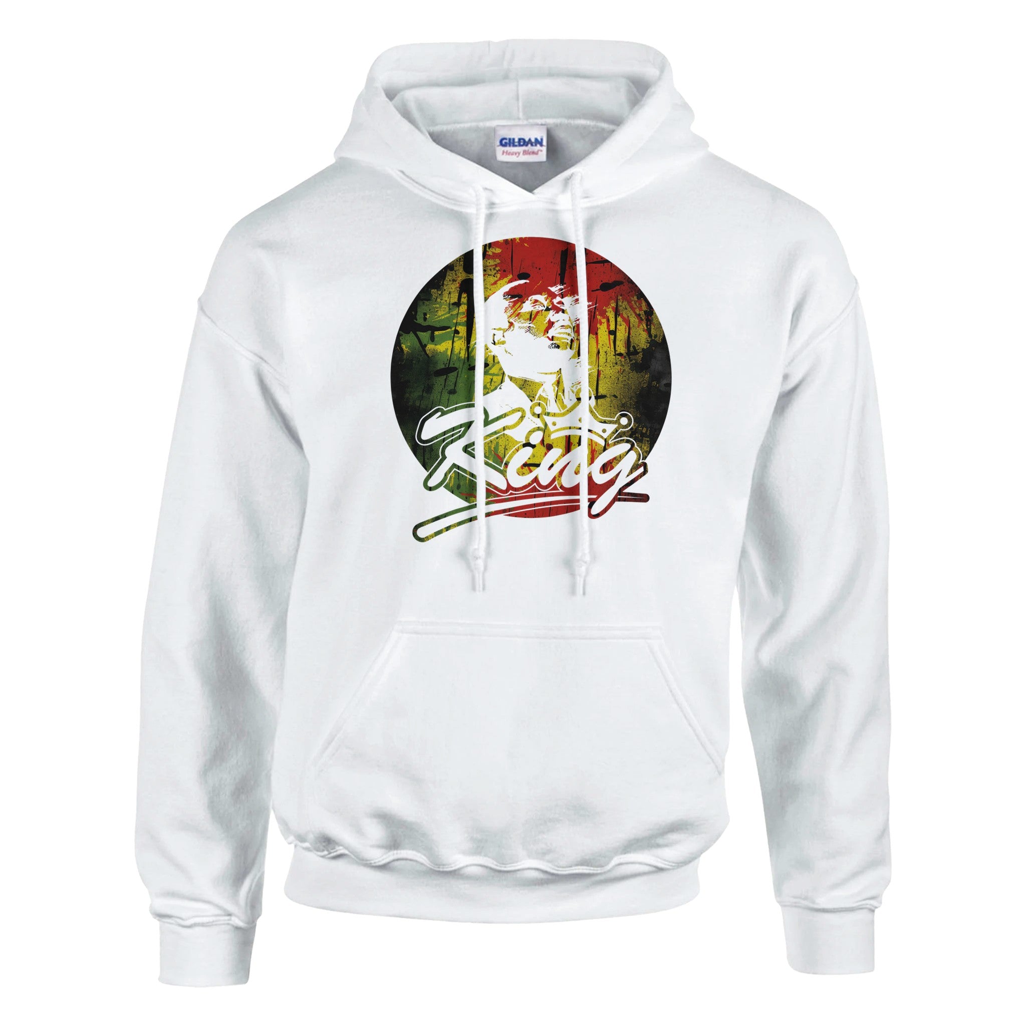 King Legacy Bold Rasta | Black History Icon Hoodie For Men & Women - Prideful Roots