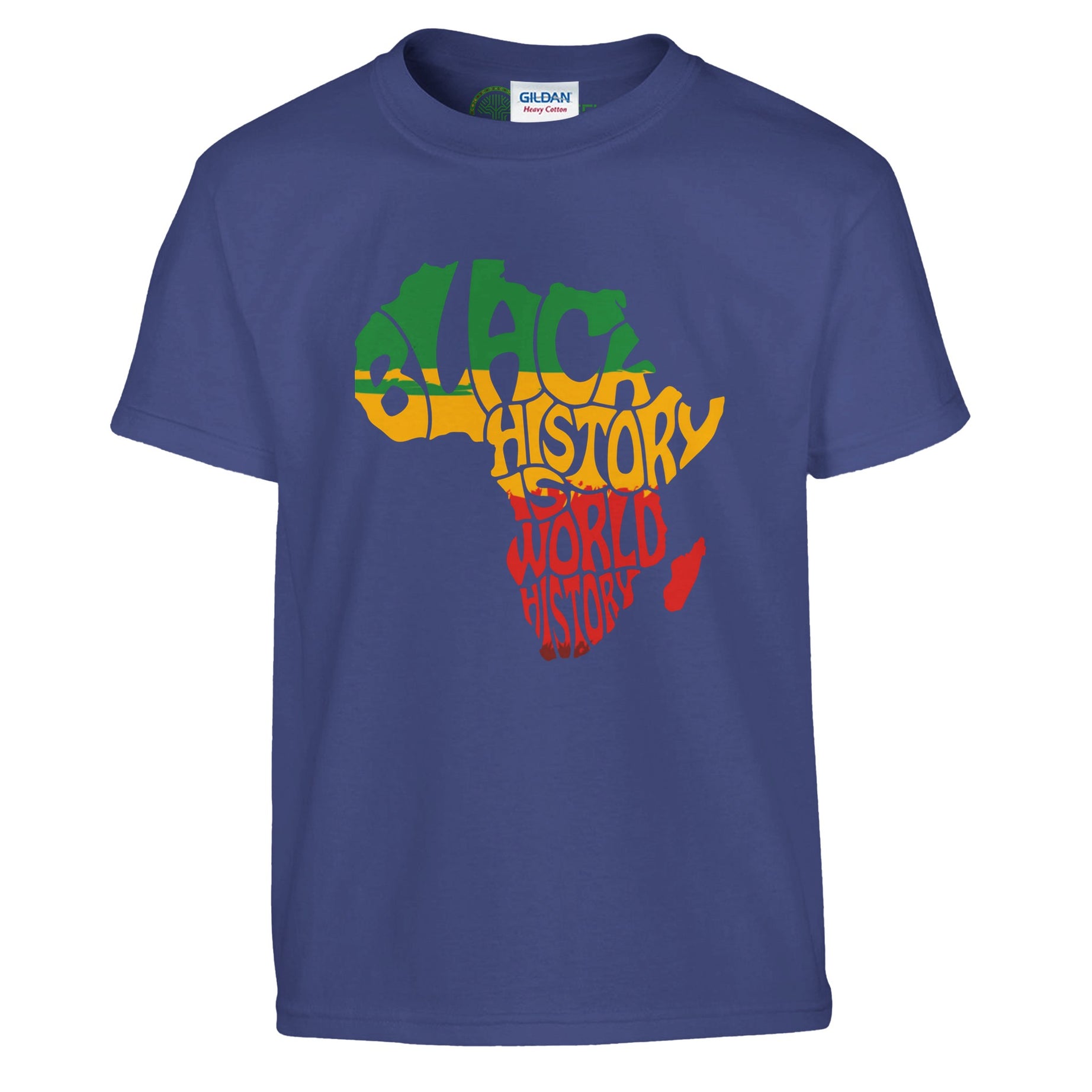 Black History is World History Africa Map T-shirt For Kids - Prideful Roots