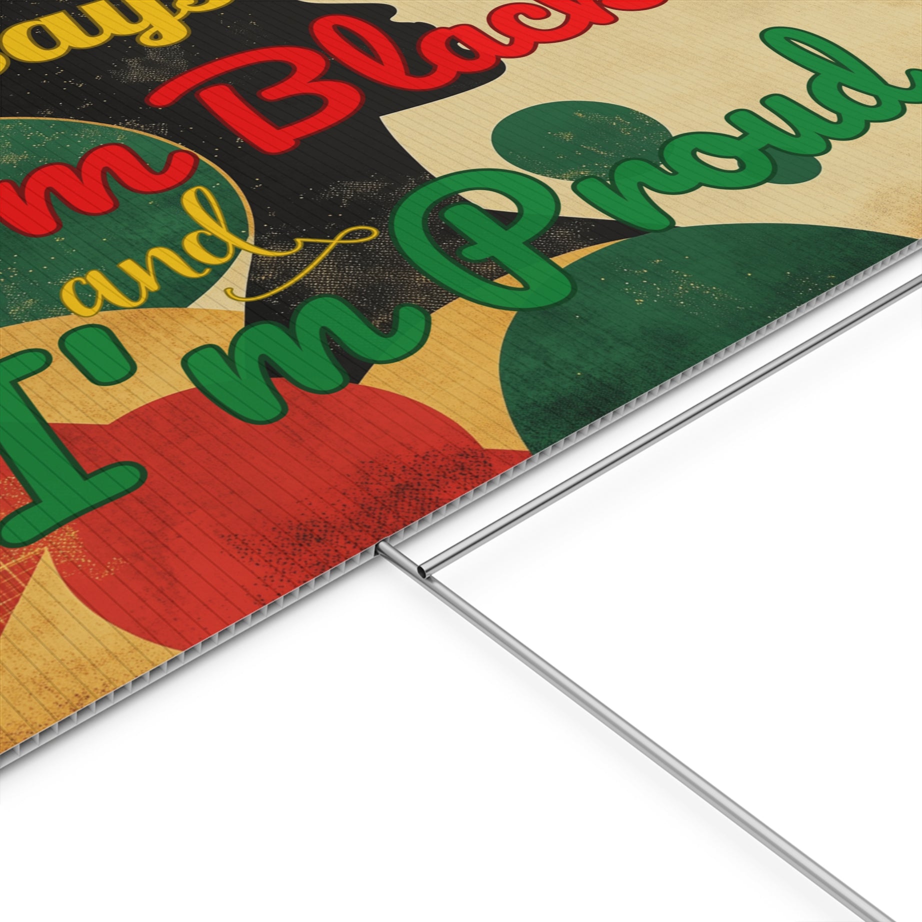 Personalized Black Pride Yard Sign | Custom Name | 24x18" | Made in USA - Prideful Roots