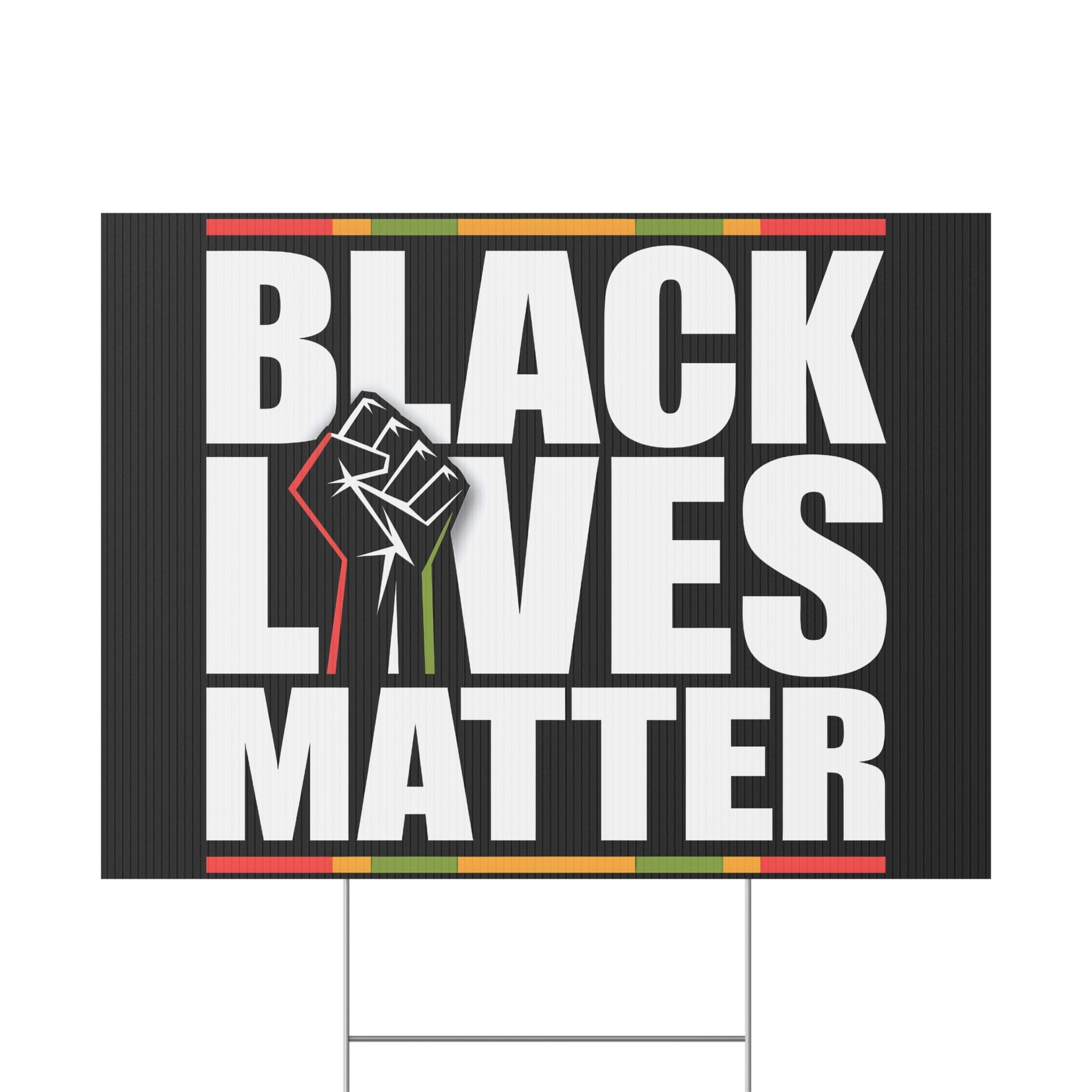 Black Lives Matter Yard Sign | 24x18" | Double-Sided | Made in USA - Prideful Roots