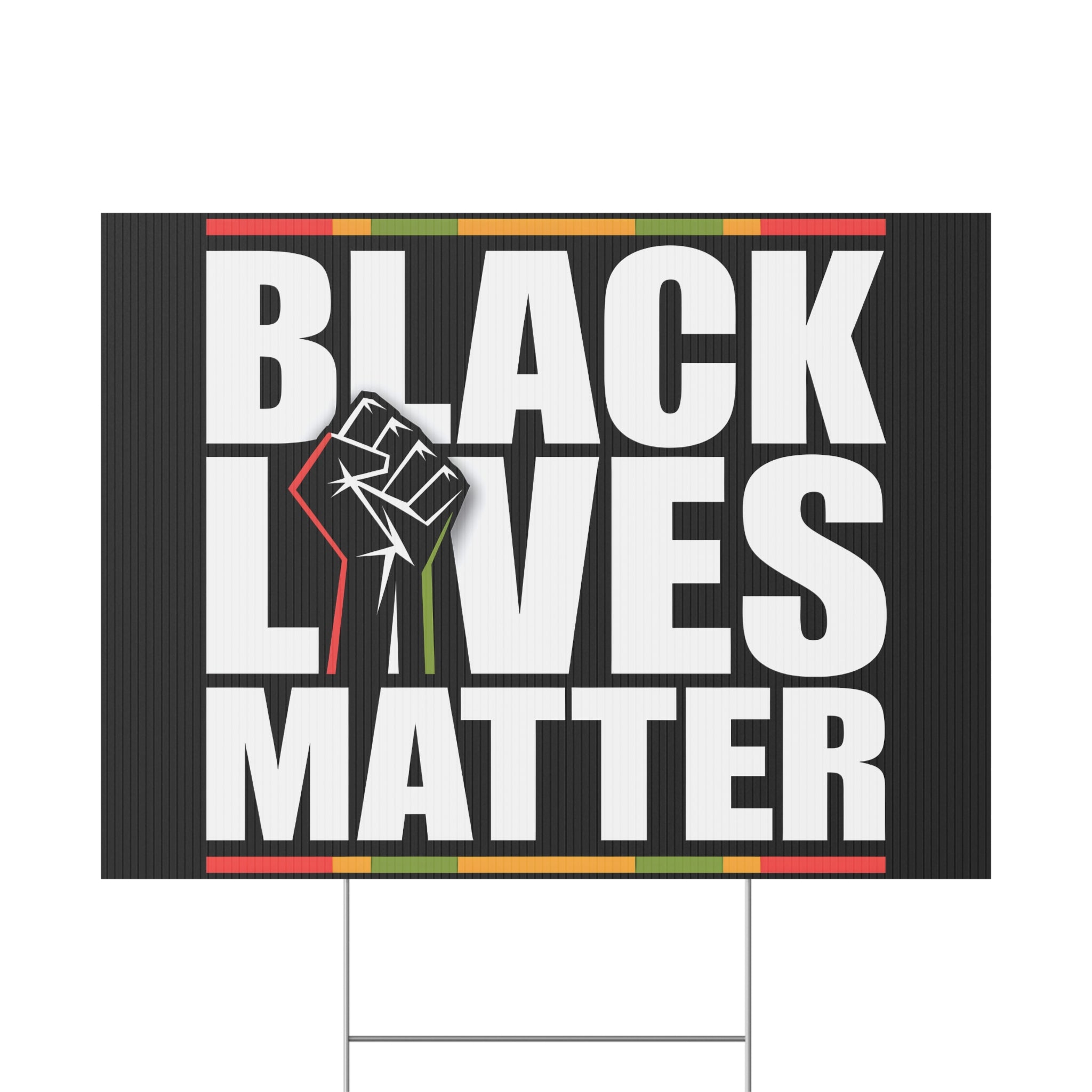 Black Lives Matter Yard Sign | 24x18" | Double-Sided | Made in USA - Prideful Roots