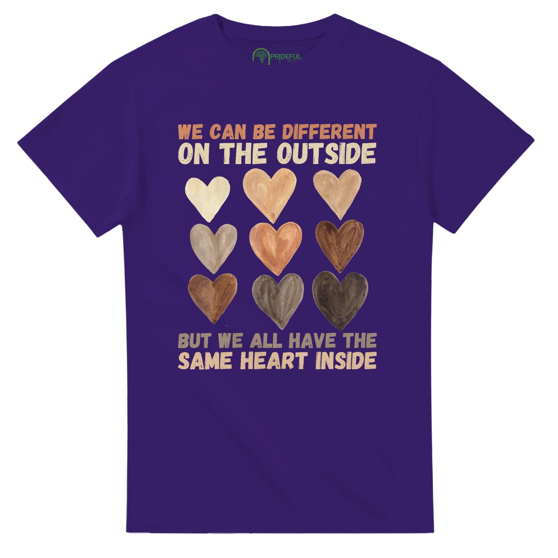 Different Outside, Same Heart Inside T-shirt For Men & Women - Prideful Roots