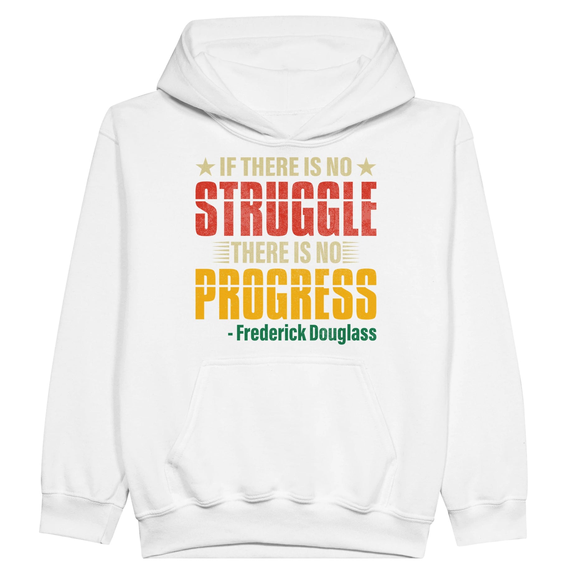 No Struggle No Progress Frederick Douglass Hoodie For Kids - Prideful Roots