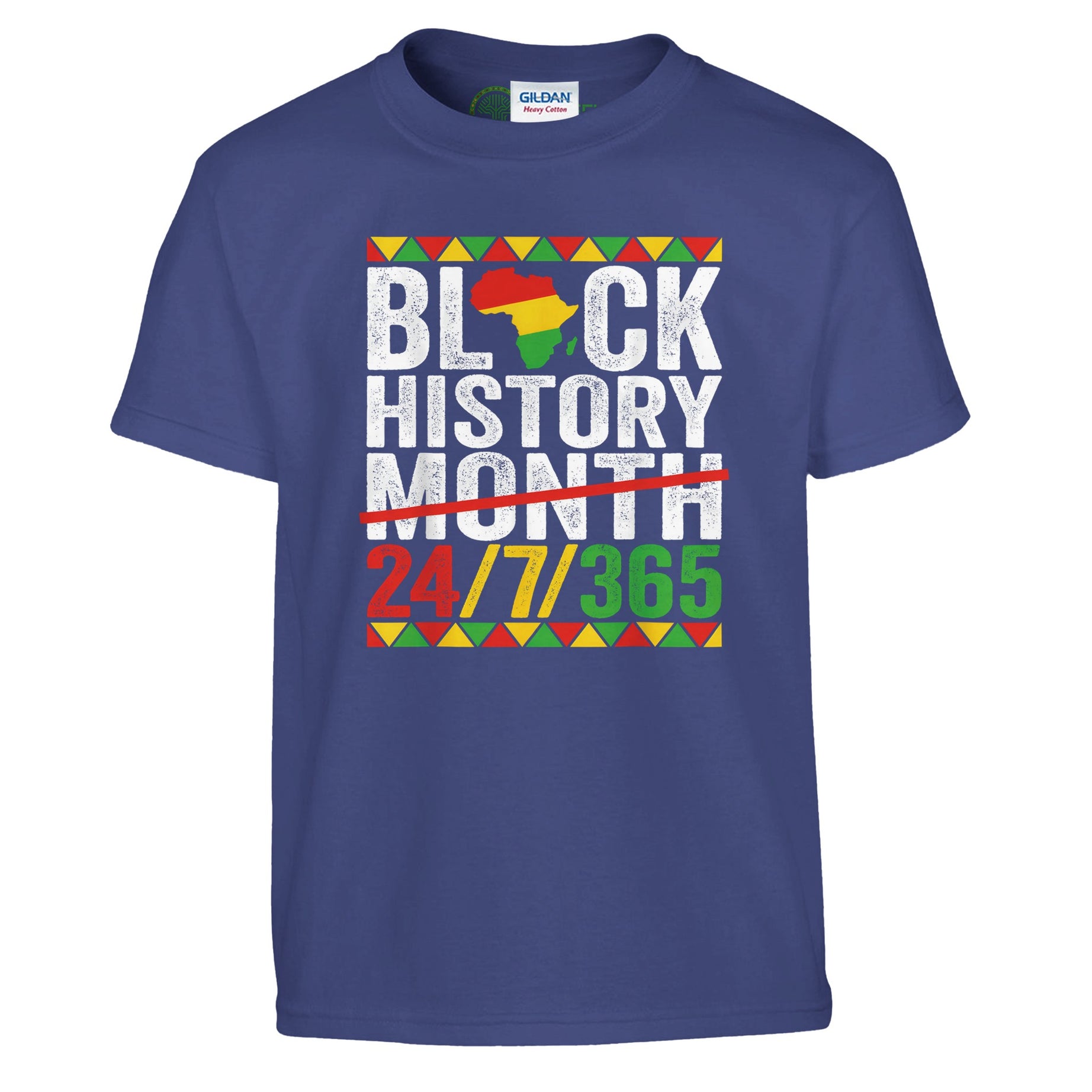 Black History Month 24/7/365 T-shirt For Kids - Prideful Roots