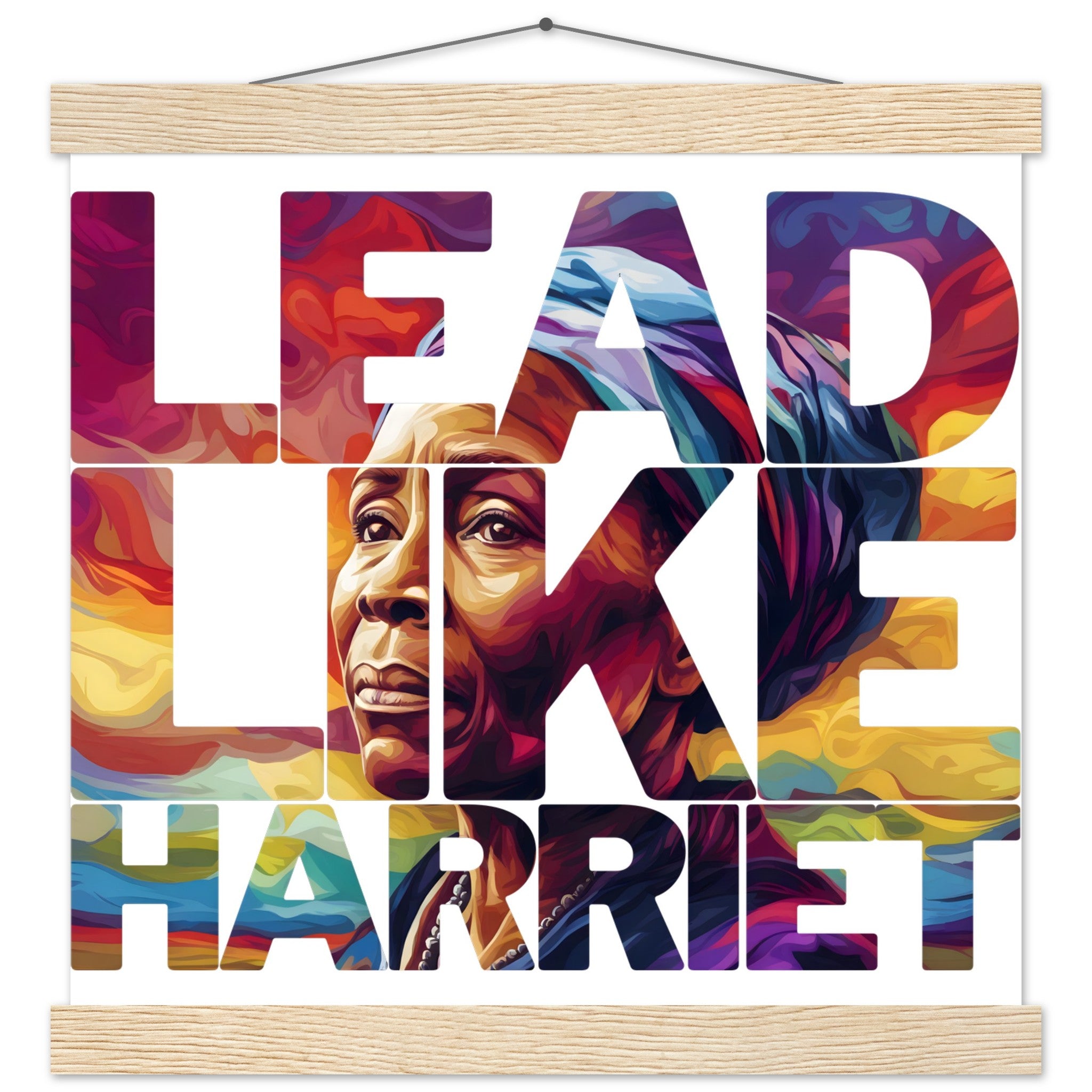 Lead Like Harriet | Black History Wall Art – Framed, Unframed, or Magnetic Hanger - Prideful Roots