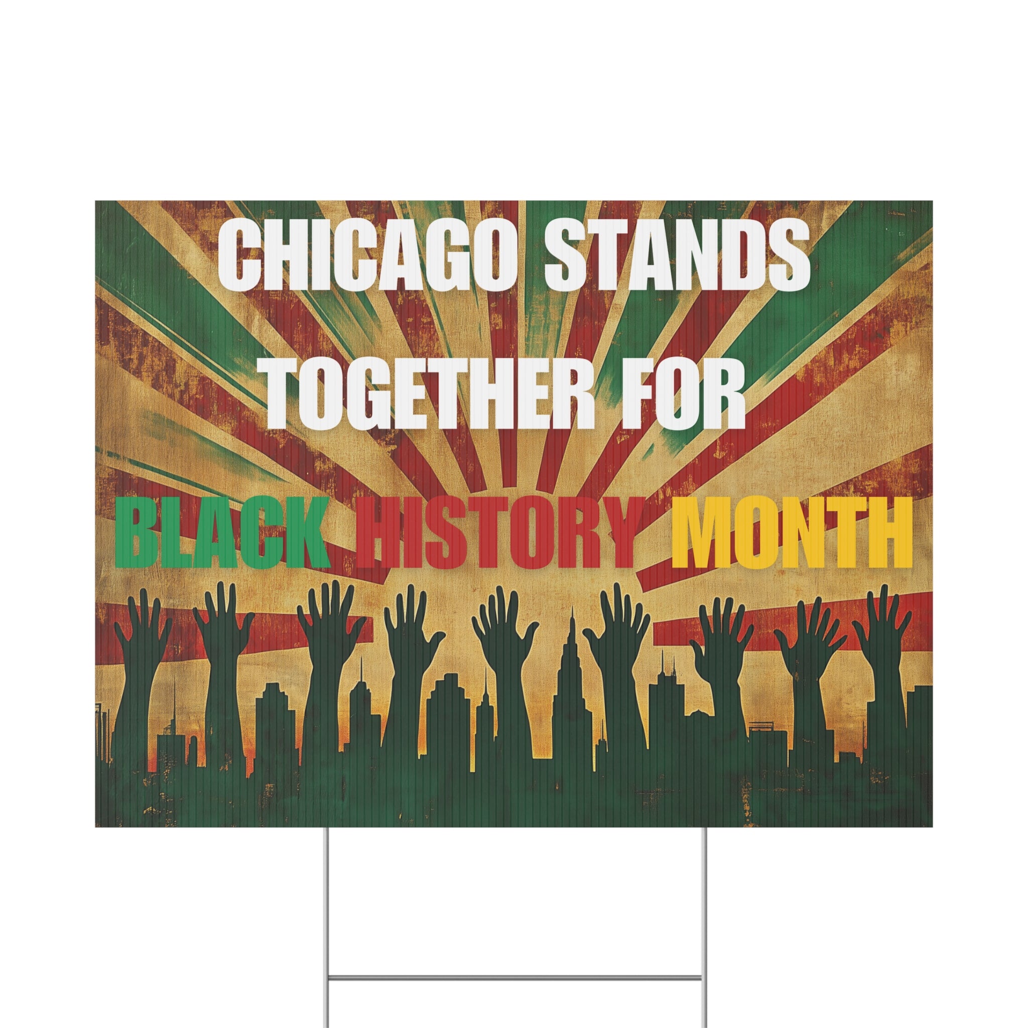 Custom Black History Month Yard Sign | Personalized City/State | 24x18" | Made in USA - Prideful Roots