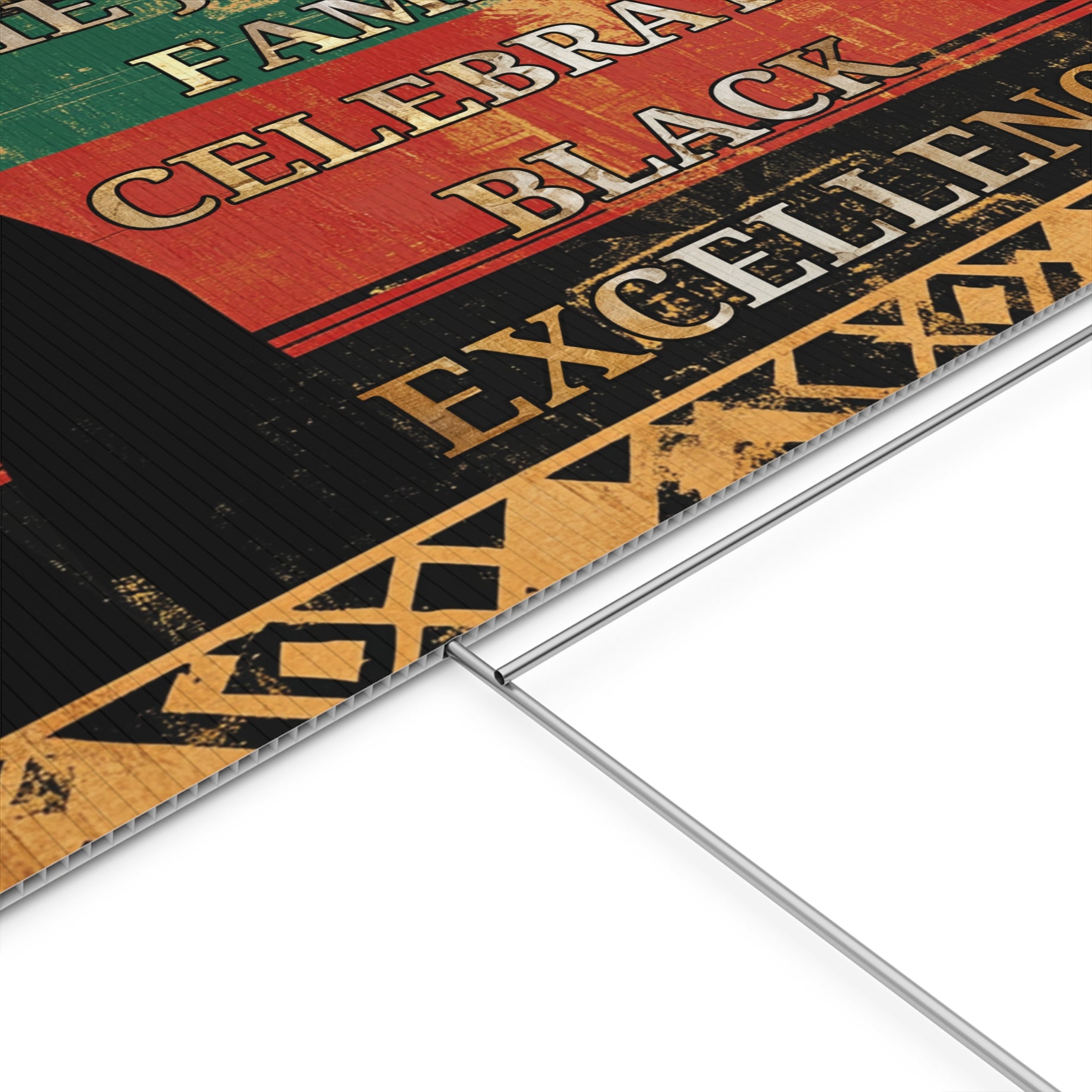 Personalized Black Excellence Yard Sign | Custom Family Name | 24x18" | Made in USA - Prideful Roots