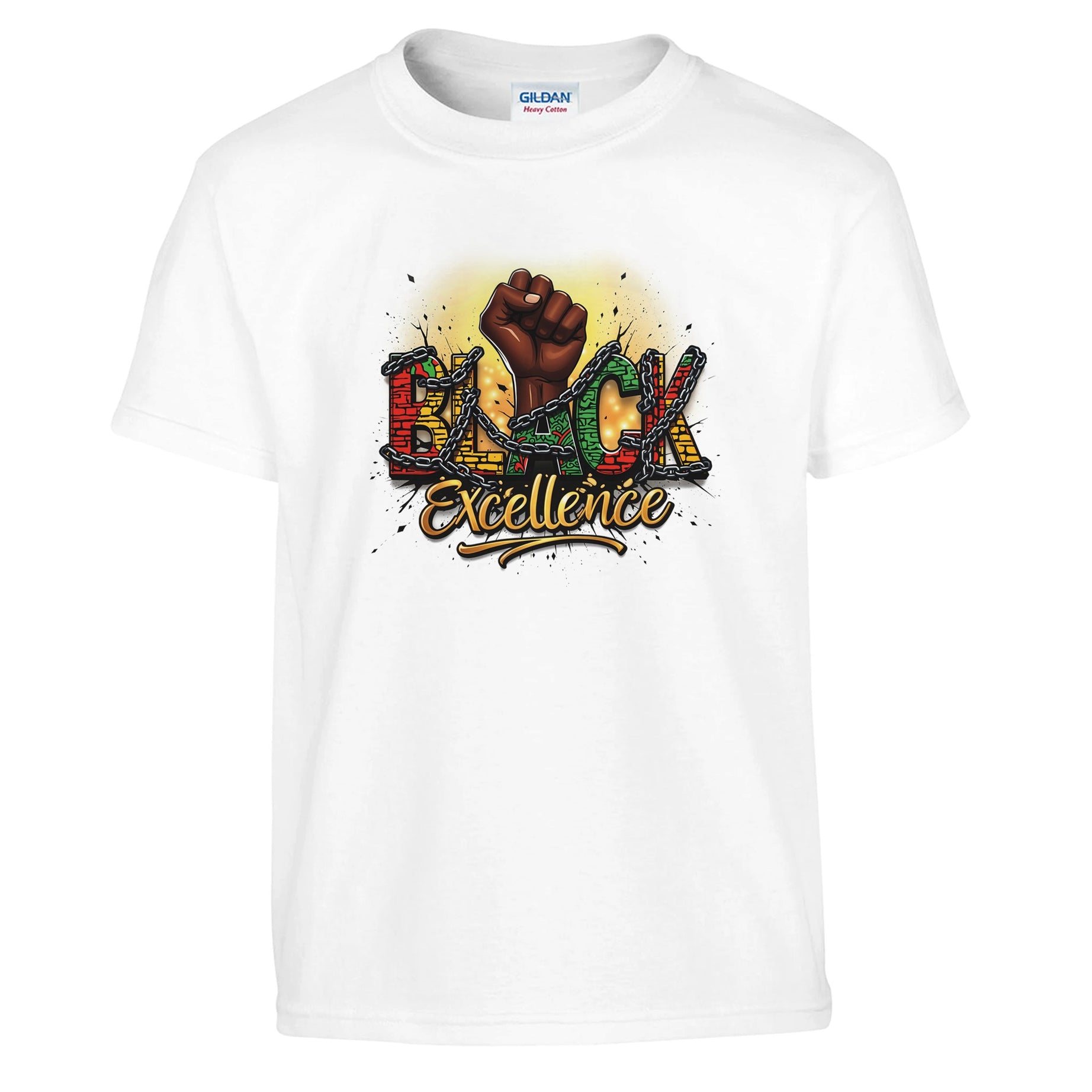 Black Excellence: Breaking Chains | Black History Month T-shirt For Kids - Prideful Roots