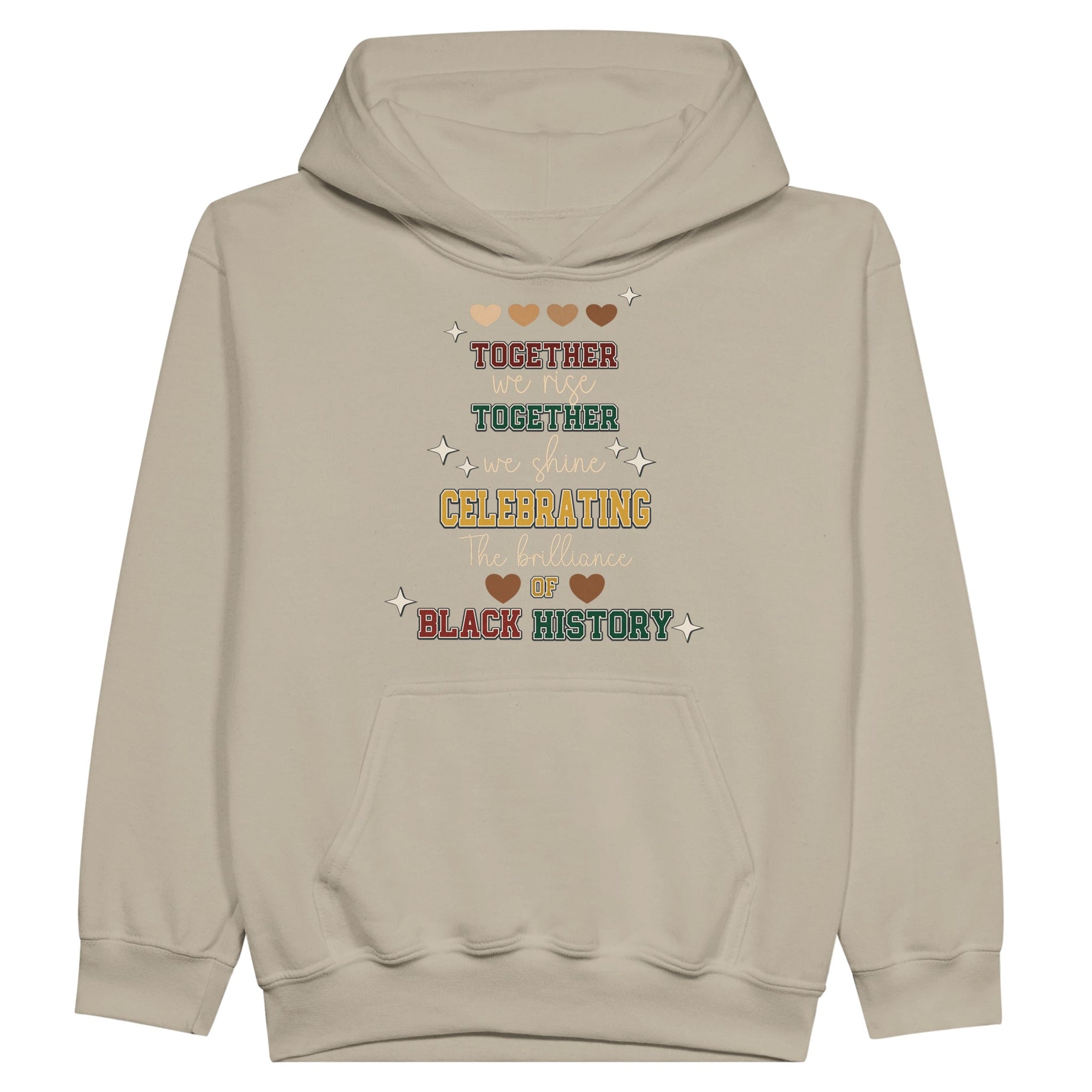 Together We Rise, Celebrating Black History Hoodie For Kids - Prideful Roots