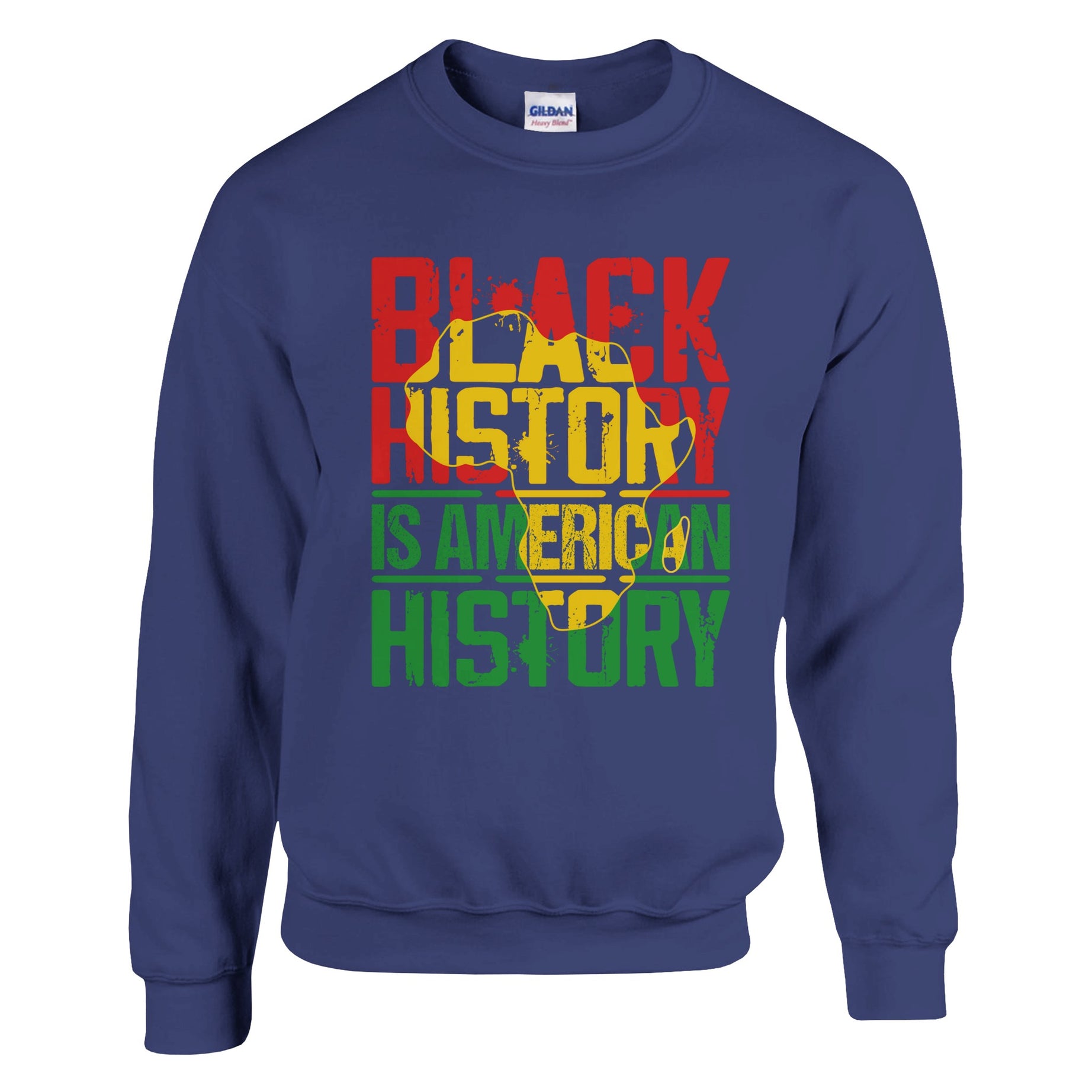 Black History is American History Africa Map Sweatshirt For Men & Women - Prideful Roots