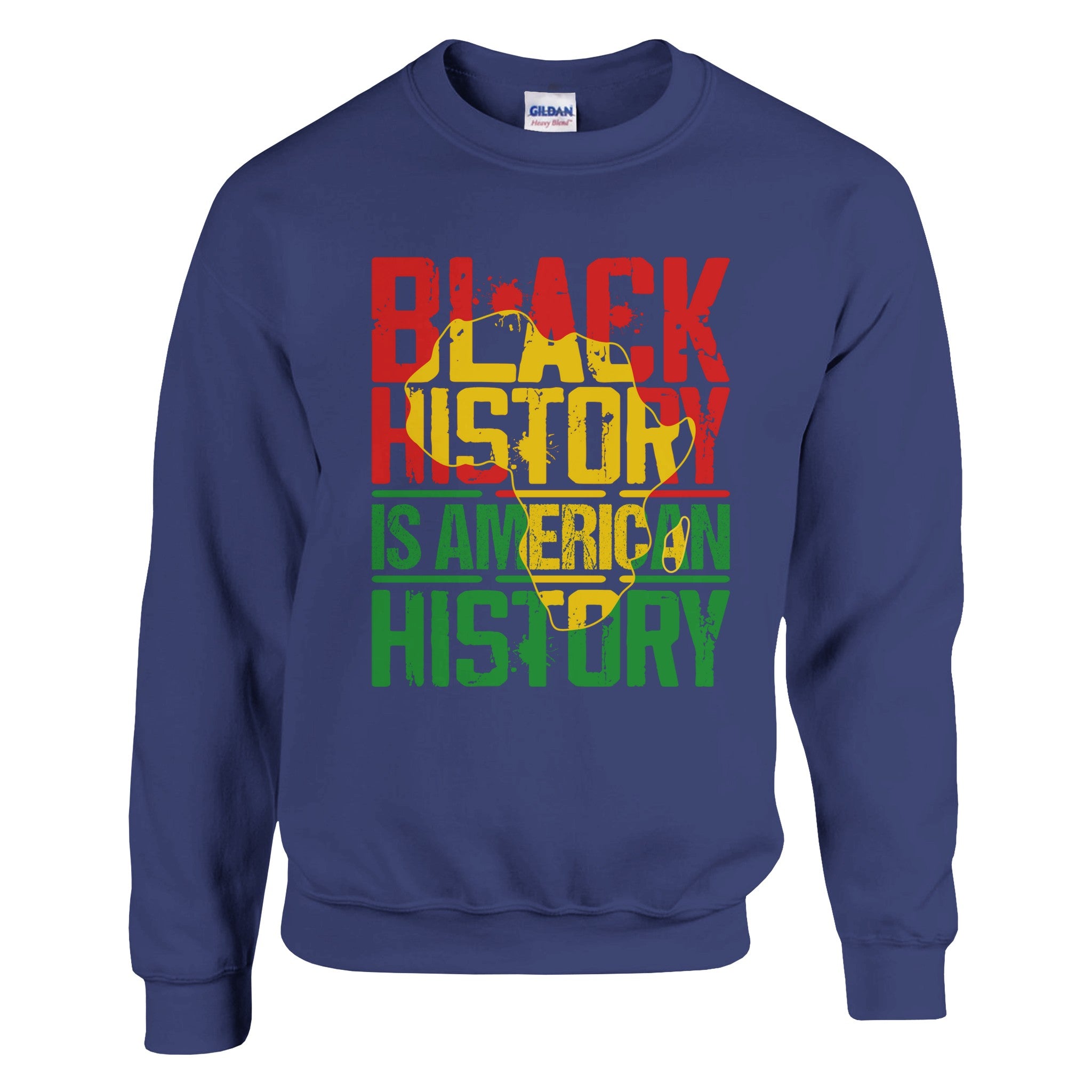 Black History is American History Africa Map Sweatshirt For Men & Women - Prideful Roots