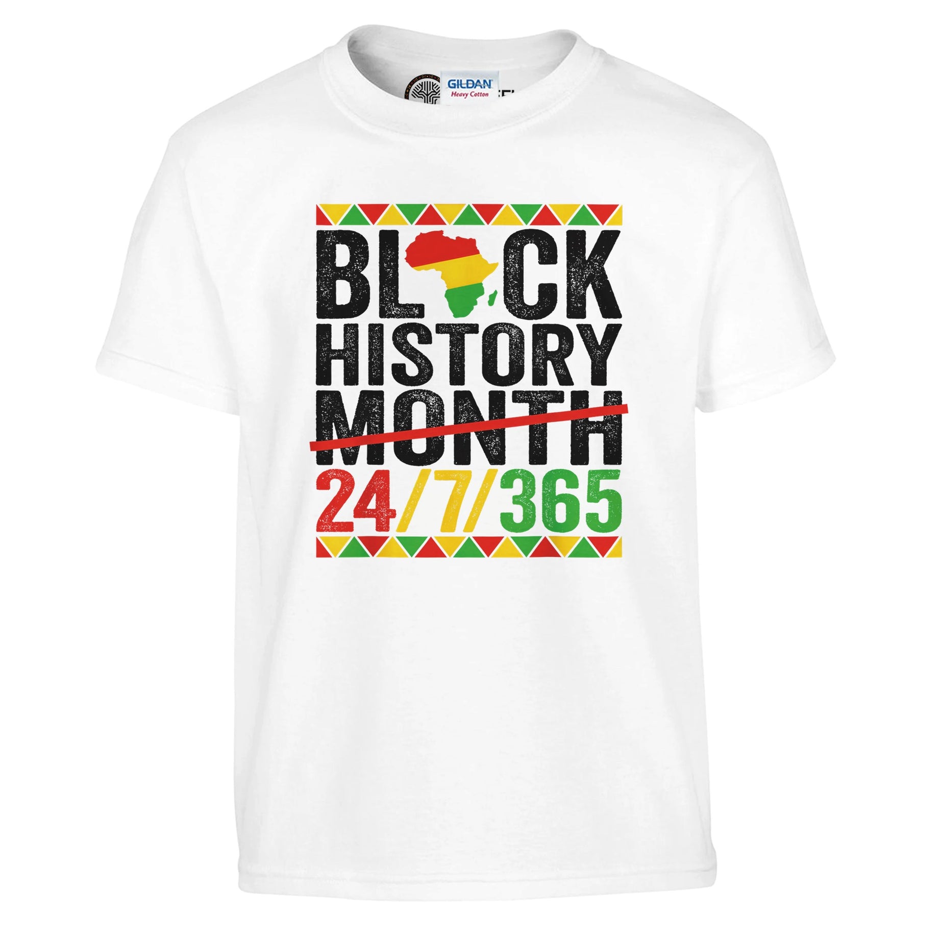 Black History Month 24/7/365 T-shirt For Kids - Prideful Roots