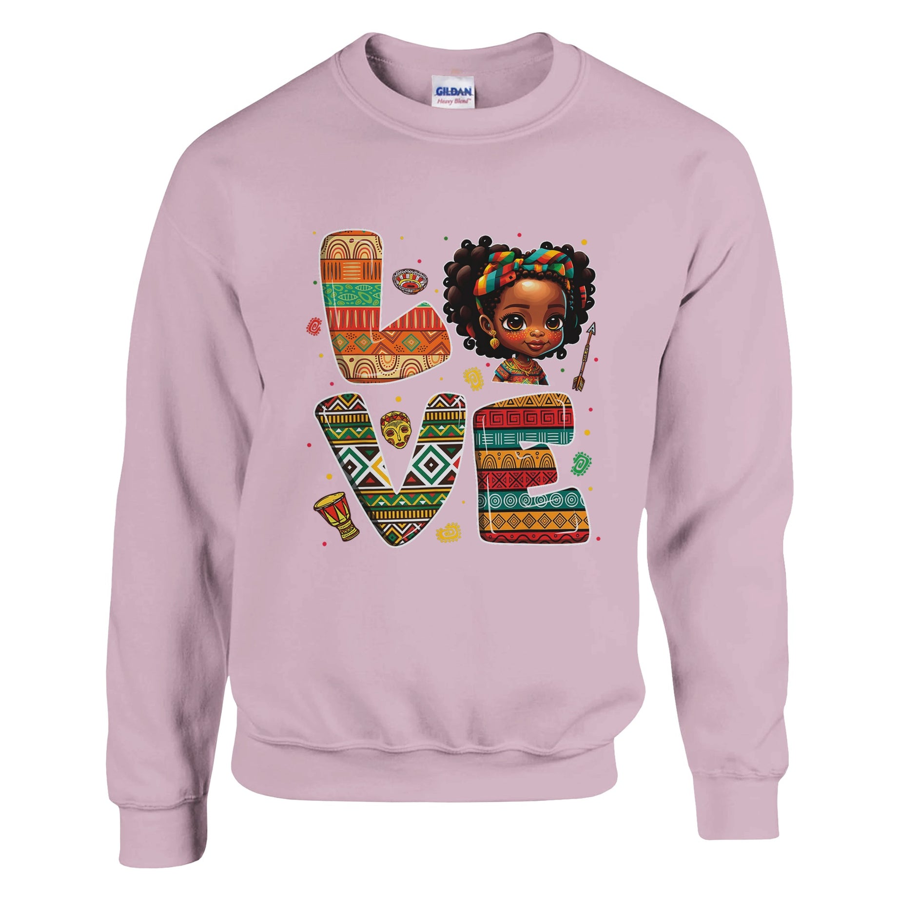 "Love" Afro Girl Vibes Sweatshirt For Men & Women - Prideful Roots