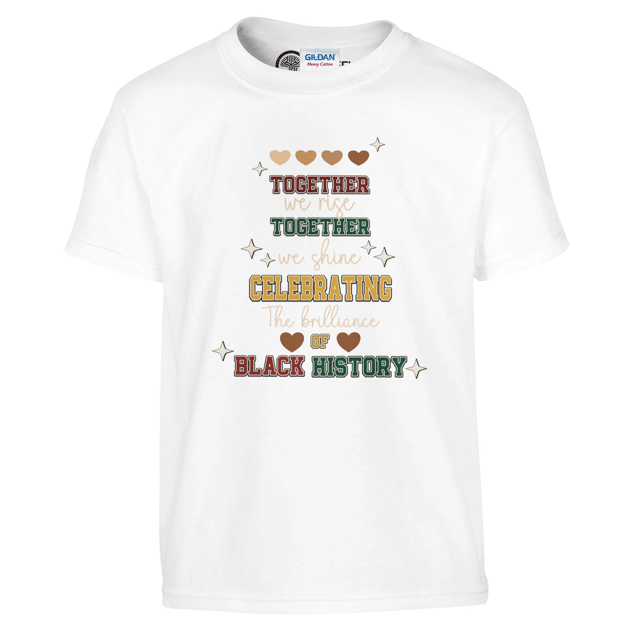 Together We Rise, Celebrating Black History T-shirt For Kids - Prideful Roots