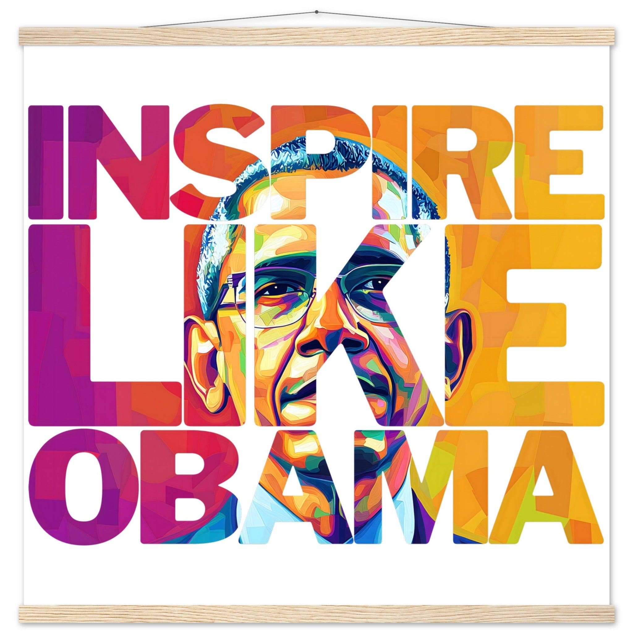 Inspire Like Obama | Black History Wall Art – Framed, Unframed, or Magnetic Hanger - Prideful Roots