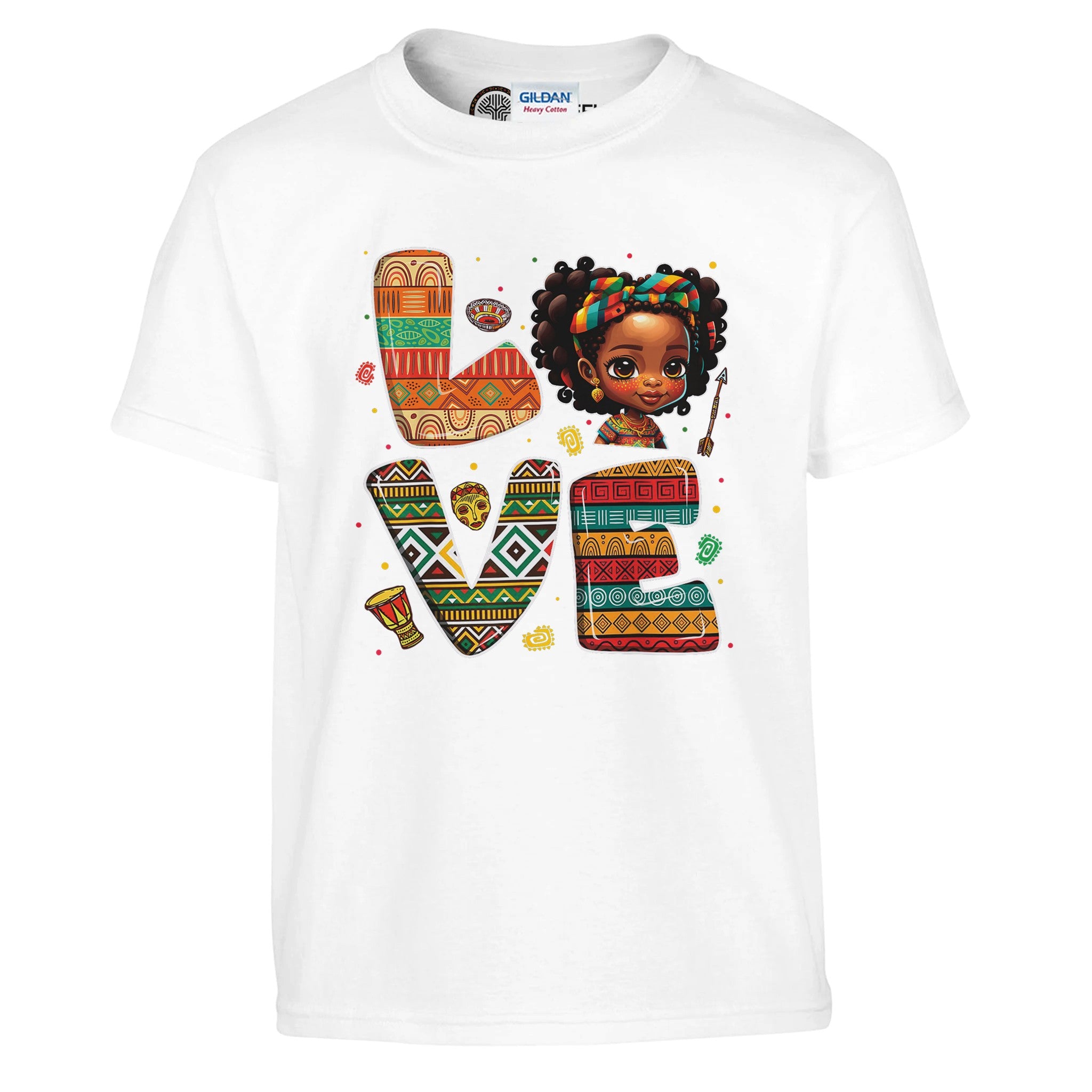 "Love" Afro Girl Vibes T-shirt For Kids - Prideful Roots