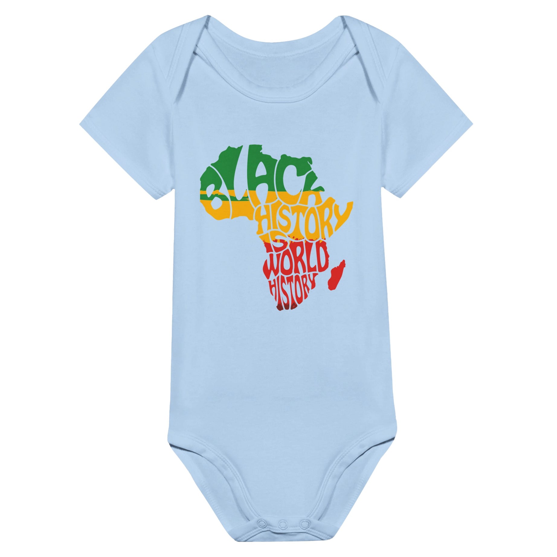 Black History is World History Africa Map Baby Short Sleeve Bodysuit - Prideful Roots