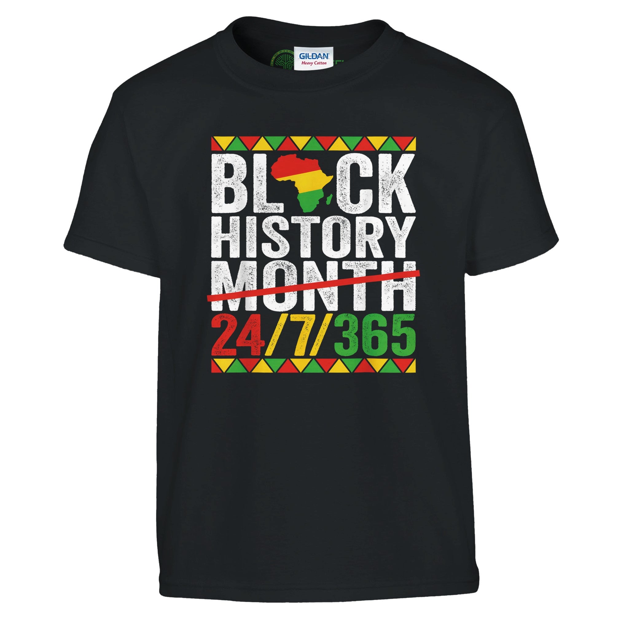 Black History Month 24/7/365 T-shirt For Kids - Prideful Roots