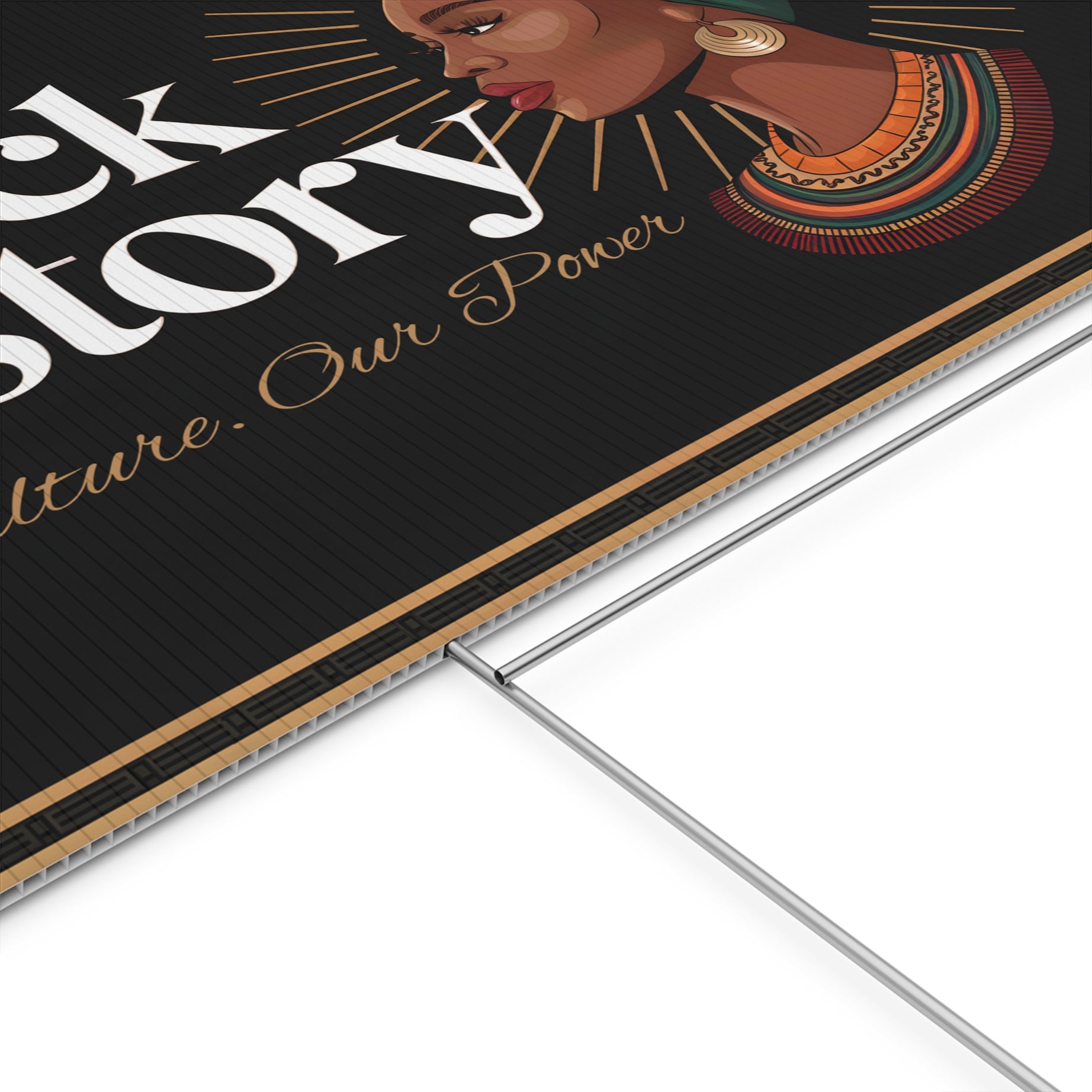 Our Culture. Our Power Black History Month Yard Sign – Custom Family Photo & Name | 24x18" | Made in USA - Prideful Roots